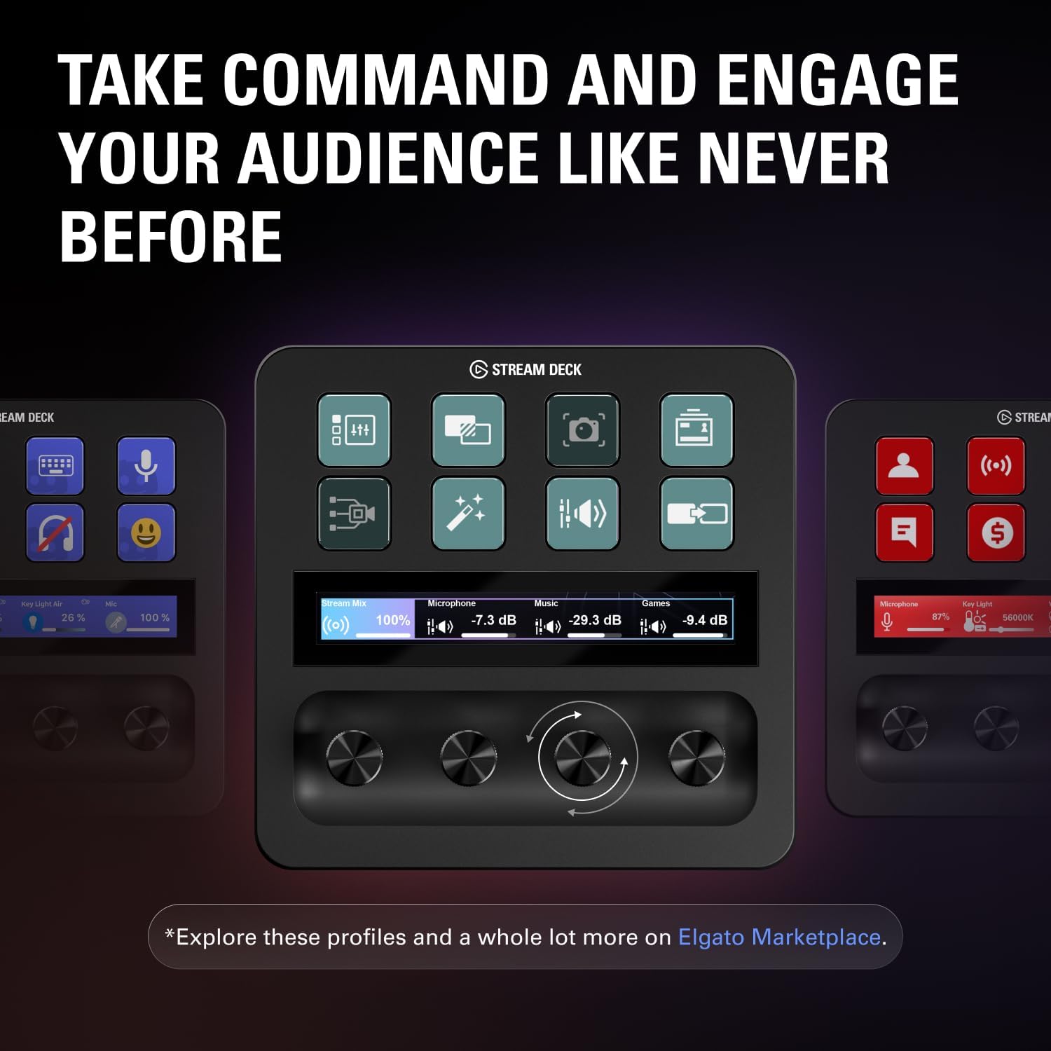Thumbnail 2 de Elgato Stream Deck +: Audio Mixer, Production Console and Studio Controller for Creators
