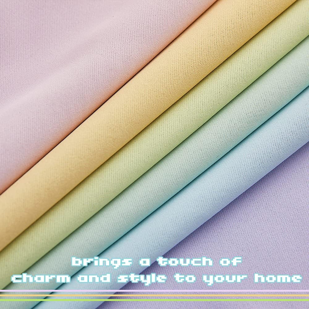 Detalle 2 de NICETOWN 2 Rainbow Blackout Curtains, 52 x 45 in, Set of 2