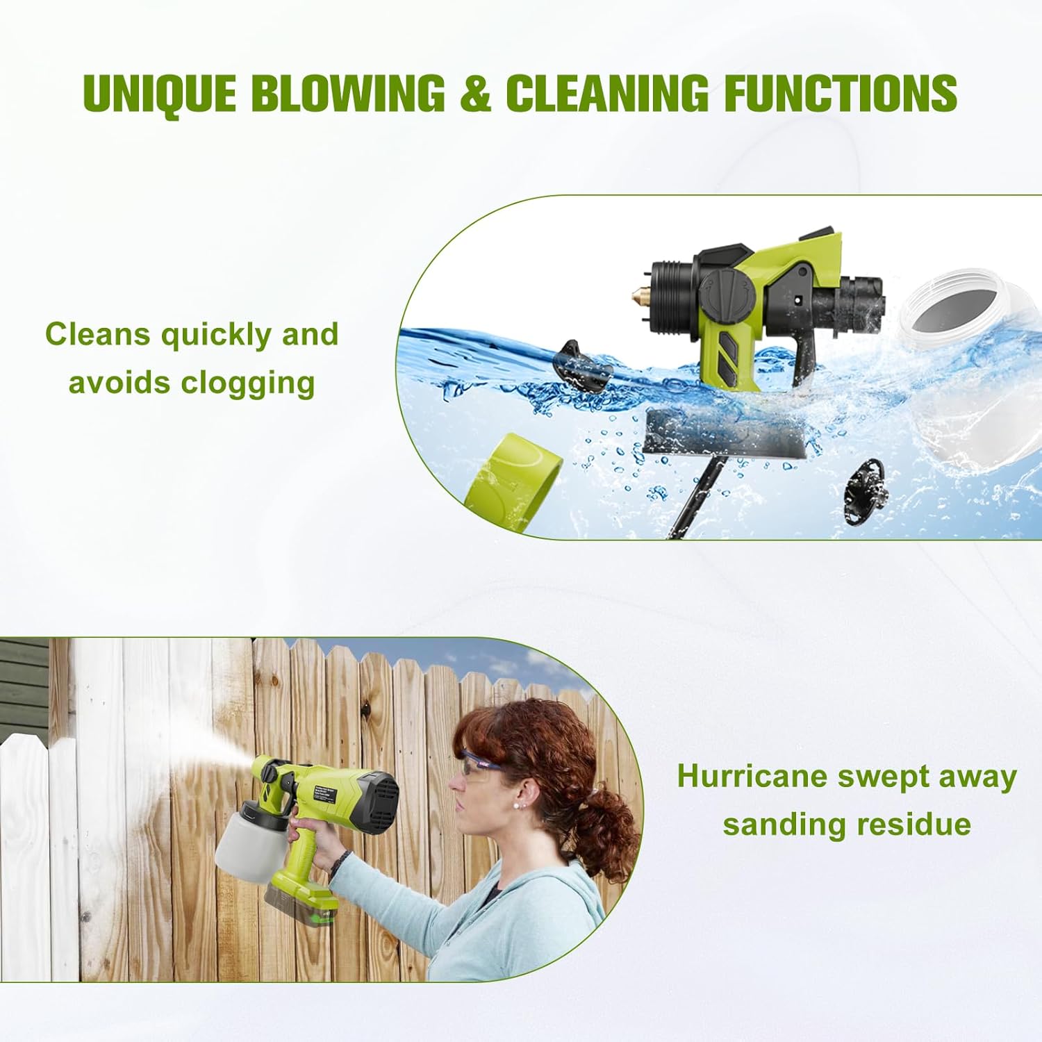 Thumbnail 5 de GGiking Cordless Paint Sprayer for Ryobi 18V ONE+ P108 (No battery) – Fence, Deck & DIY Painting Gun