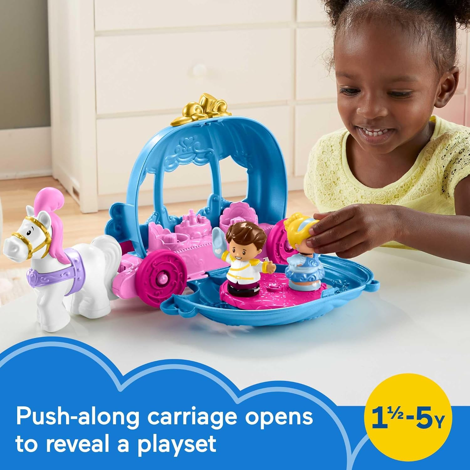 Thumbnail 1 de Fisher-Price Little People Cinderella’s Dancing Carriage playset (HGP76)