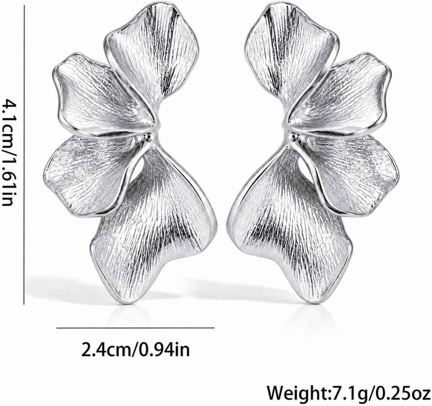 Detalle 2 de Gold-Plated Flower Earrings in Stainless Steel
