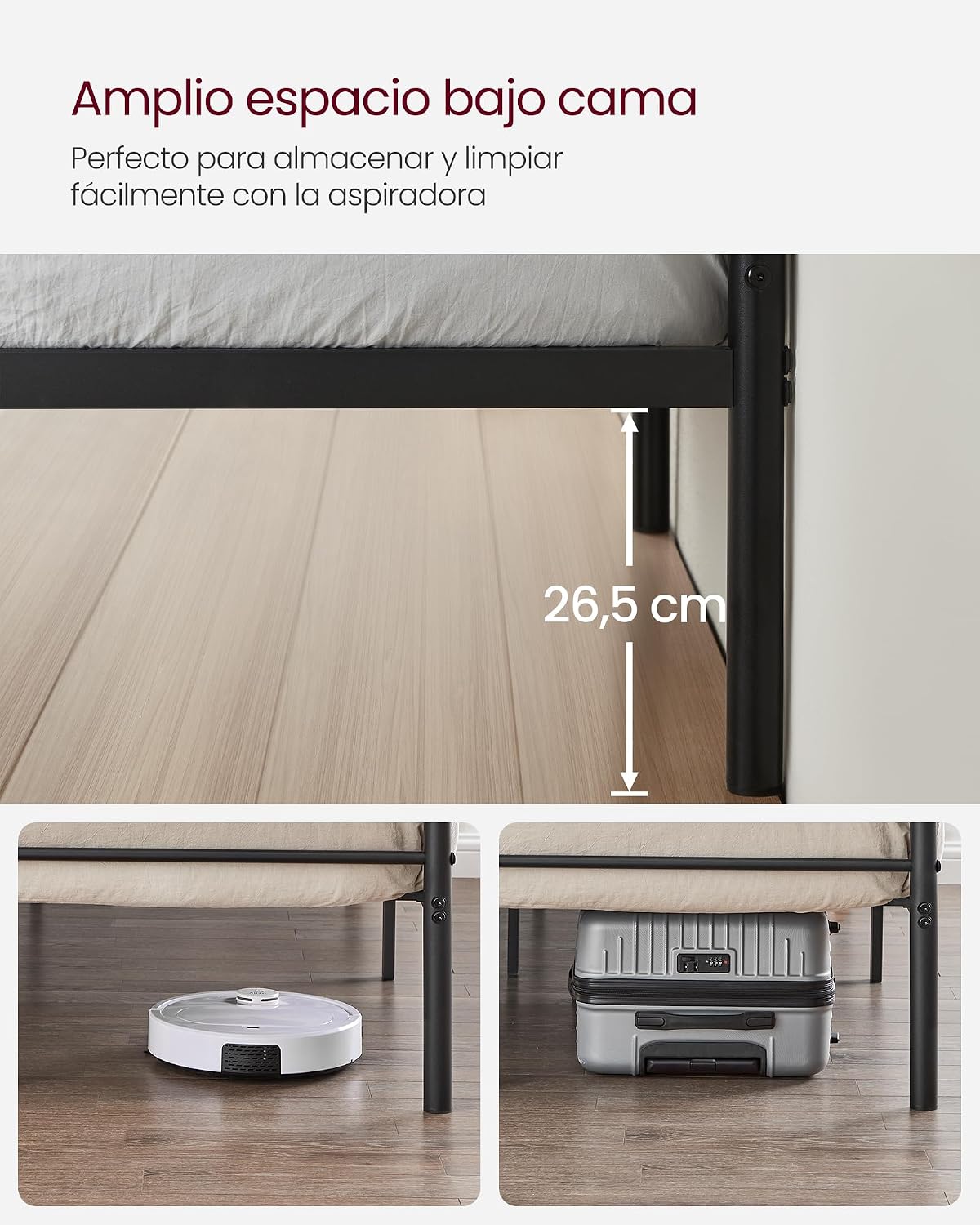 Thumbnail 4 de VASAGLE RMB066B01 Estructura de cama 135x190 cm