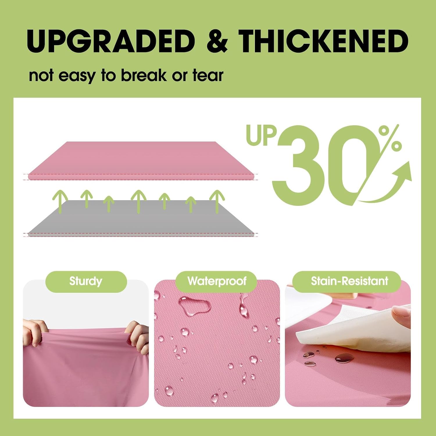 Thumbnail 2 de Pureegg Pink Disposable Tablecloth 54 x 108 in (20 Pack)