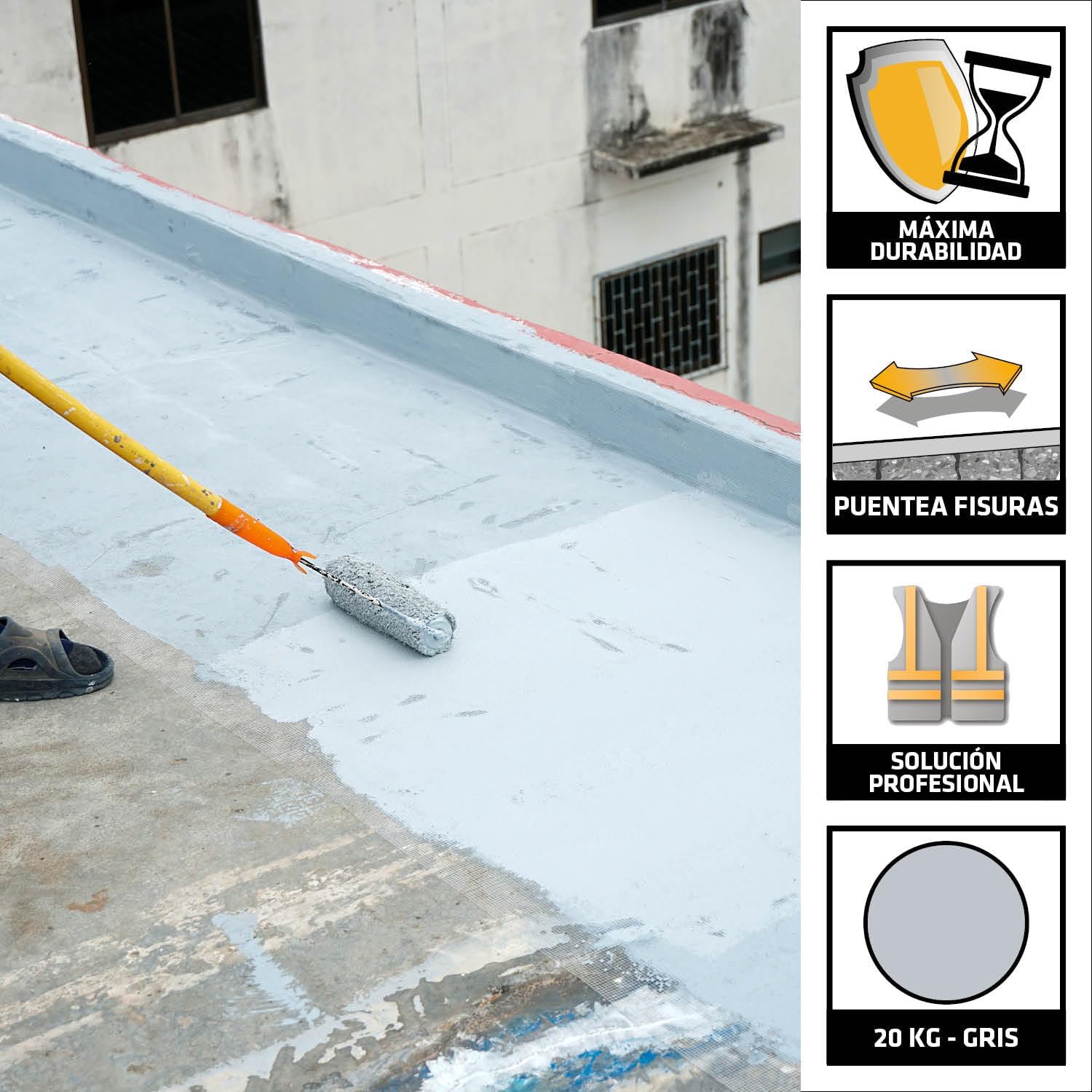 Detalle de SIKA SikaFill 420 Extreme 20 kg — membrana líquida impermeable 🏗