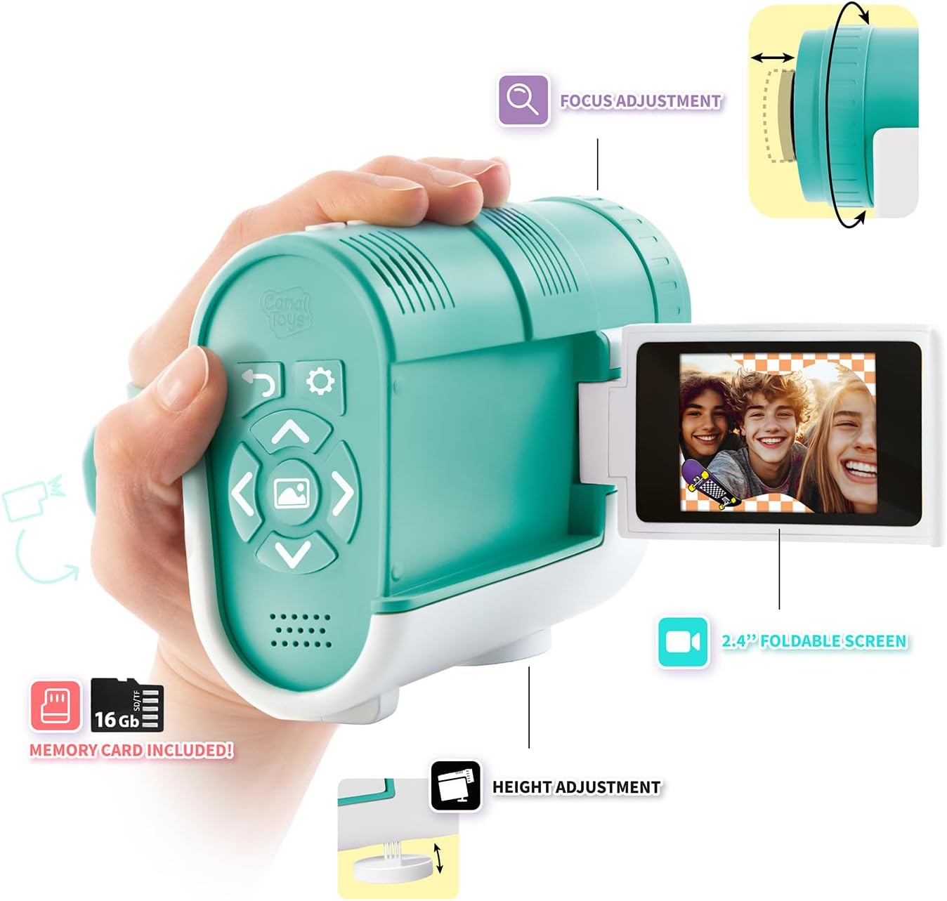 Thumbnail 4 de Caméra Projecteur Bleu Canal Toys 3 en 1 – Capture, Projette et Partage les Moments (CLK 039)