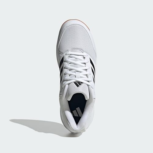 Detalle de adidas Herren Speedcourt Indoor Shoes – Cloud White/Core Black/Gum, 42 EU