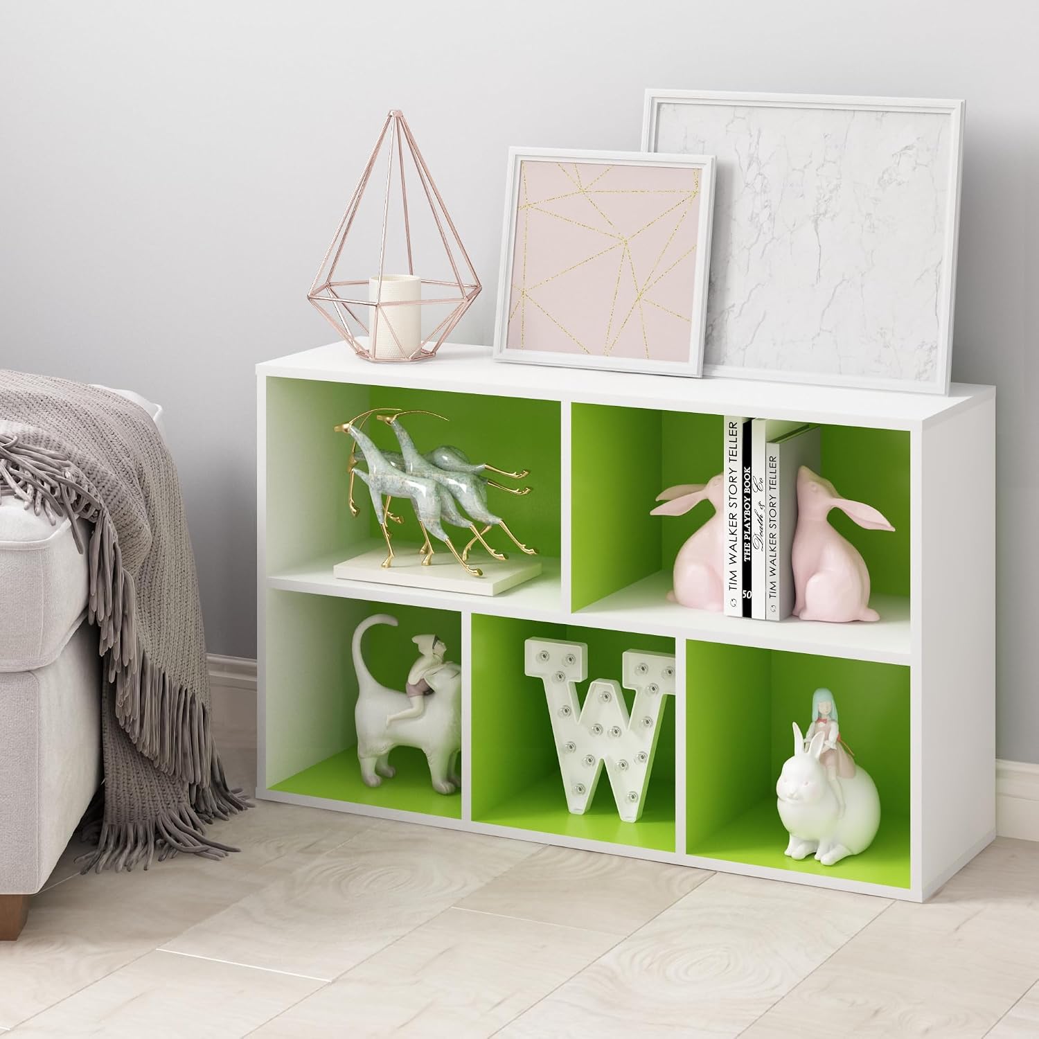 Thumbnail 1 de Furinno Luder Estantería de 5 cubos Blanco/Verde