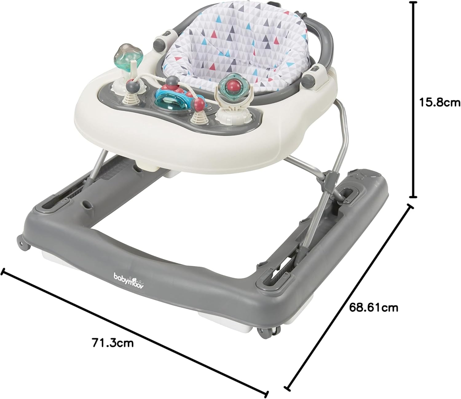 Detalle 2 de Babymoov Girello 2 in 1 Evolutivo Primi Passi A040006 Zinco/Bianco