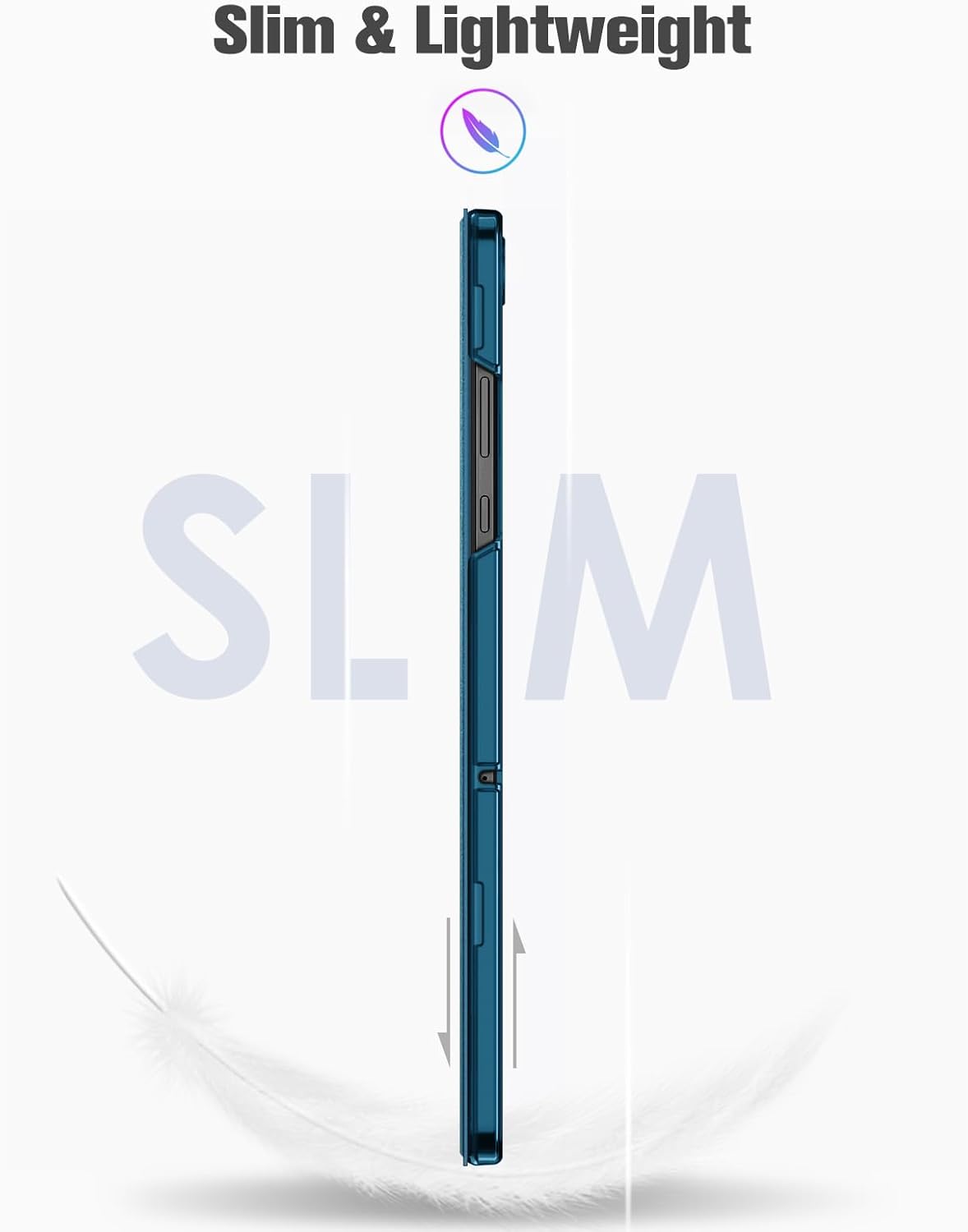 Thumbnail 3 de FINTIE Ultradünne Hülle für Samsung Galaxy Tab A11+ / Tab A9+ (11 Zoll, 2025/2023) inkl. Schutzfolie – Pfauenblau