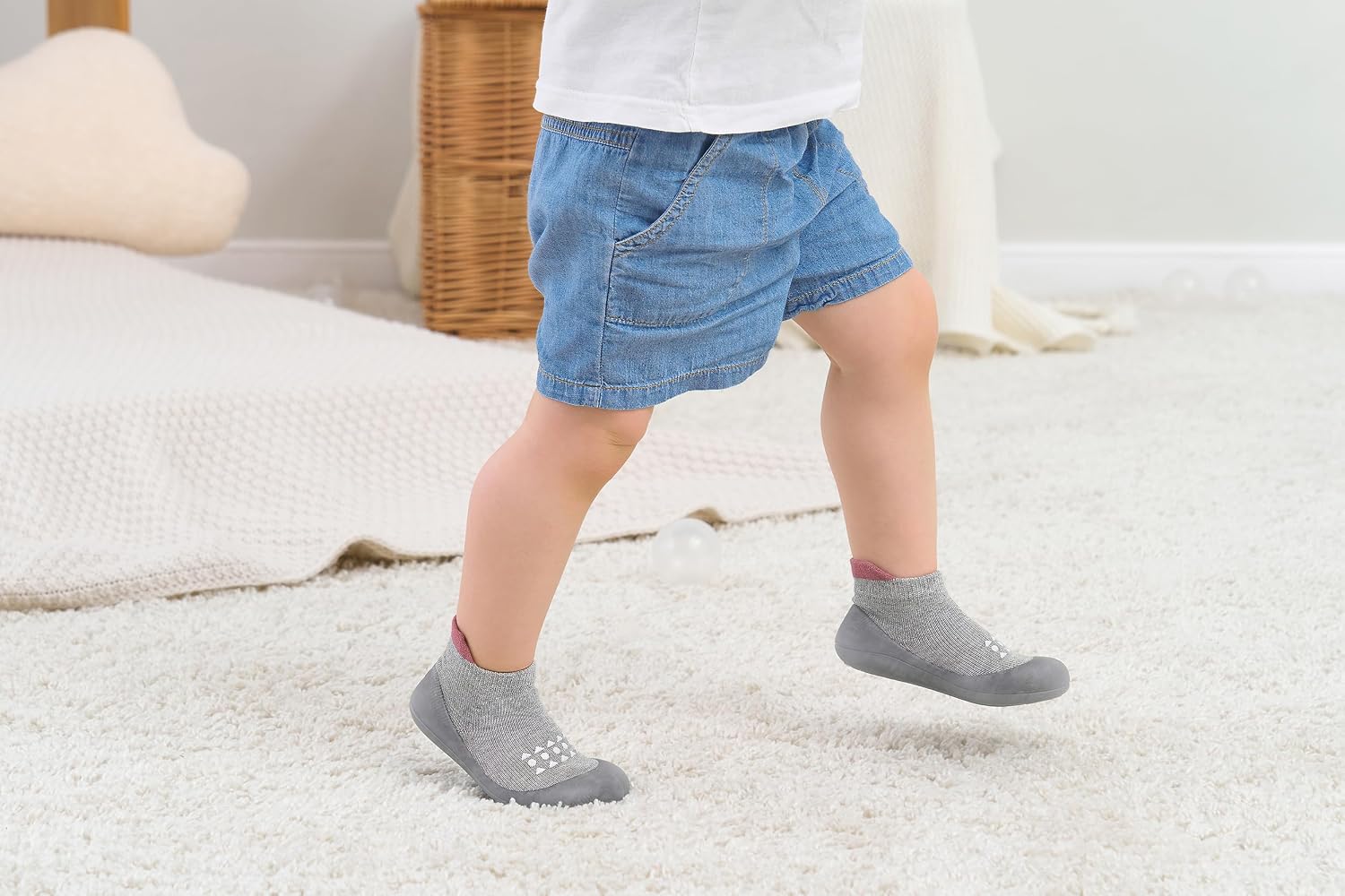 Detalle 2 de Hstyle Baby Sock Shoes Non‑Slip Soft Sole