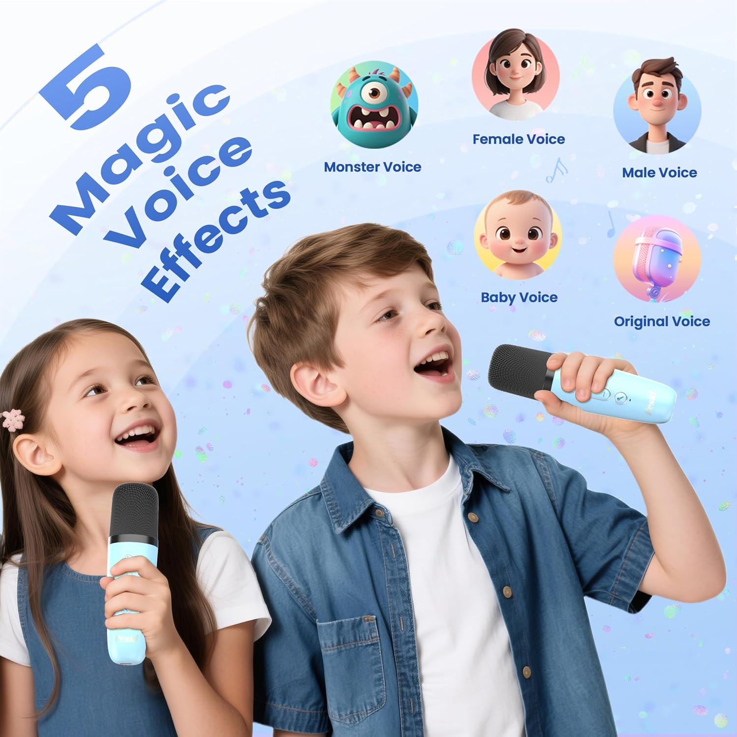 Detalle 2 de Portable Karaoke Mini Microphone Bluetooth Speaker 1 🎤