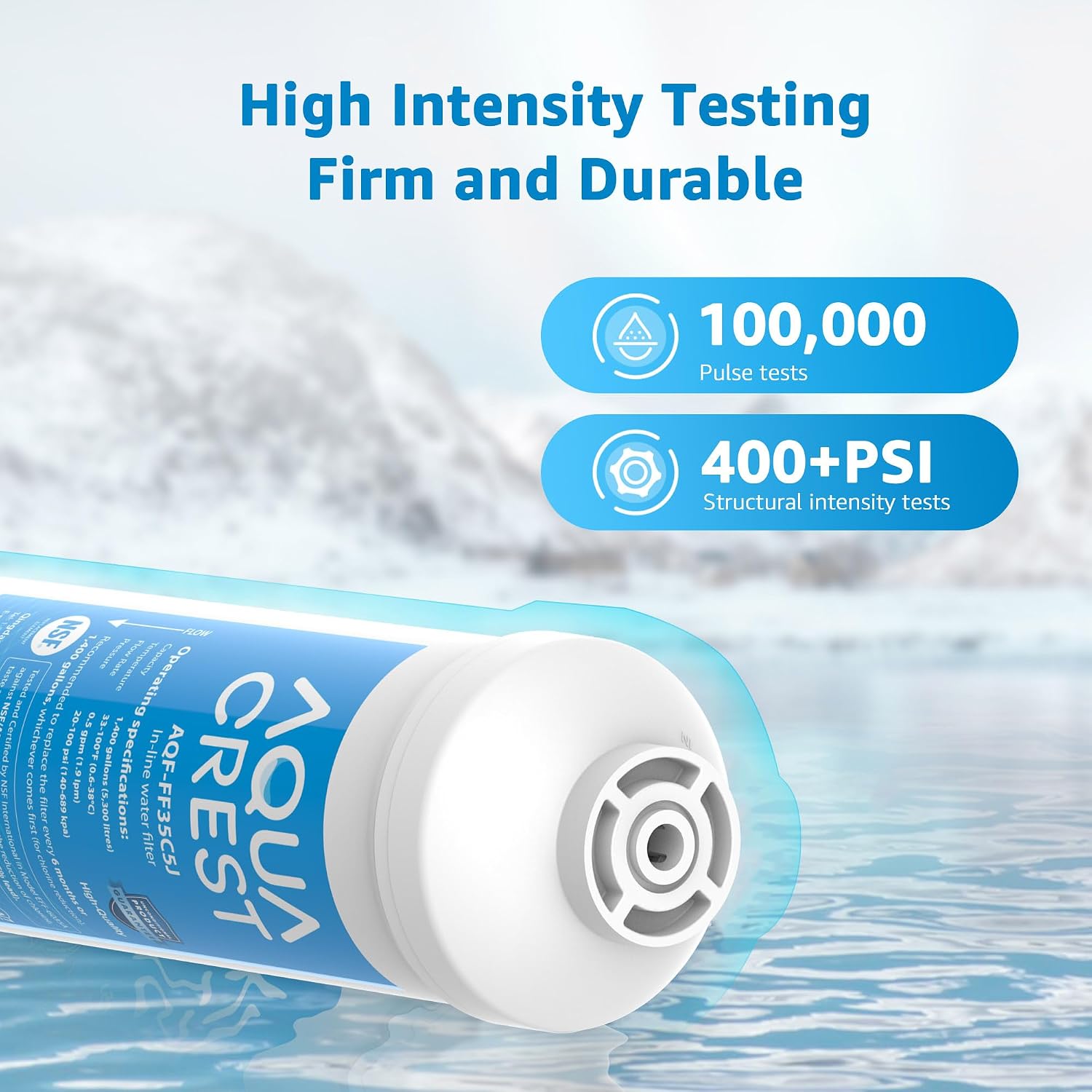 Detalle 2 de AQUA CREST Fridge Water Filter Replacement for Samsung DA29-10105J
