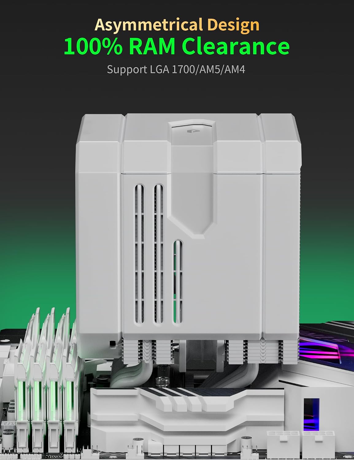 Detalle de UpHere Gaming up2T6 White CPU Air Cooler