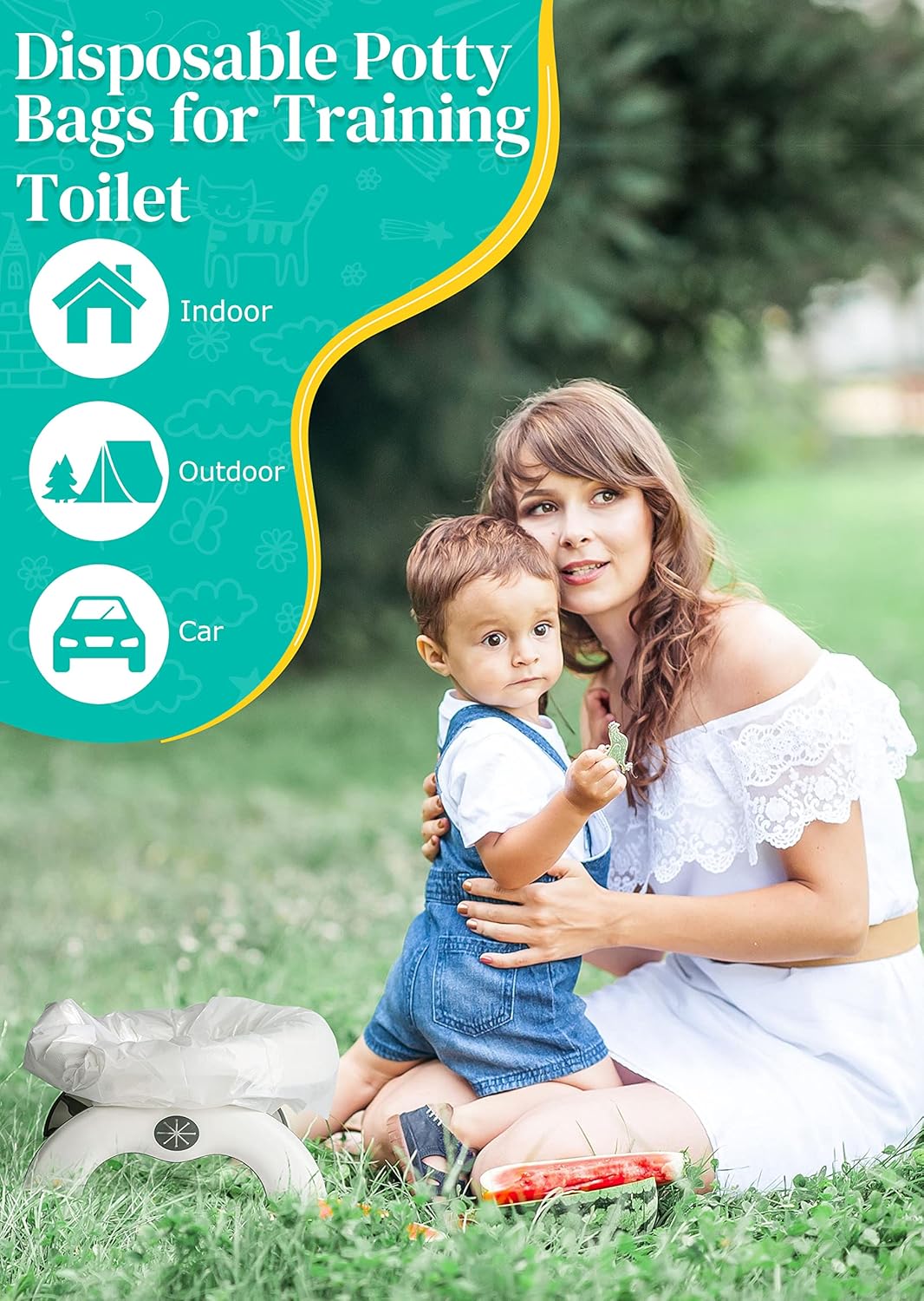 Thumbnail 5 de Newnice Disposable Potty Liners with 200ml Absorbent Pads — 30 Pack for OXO Tot Go Potty and Most Chairs