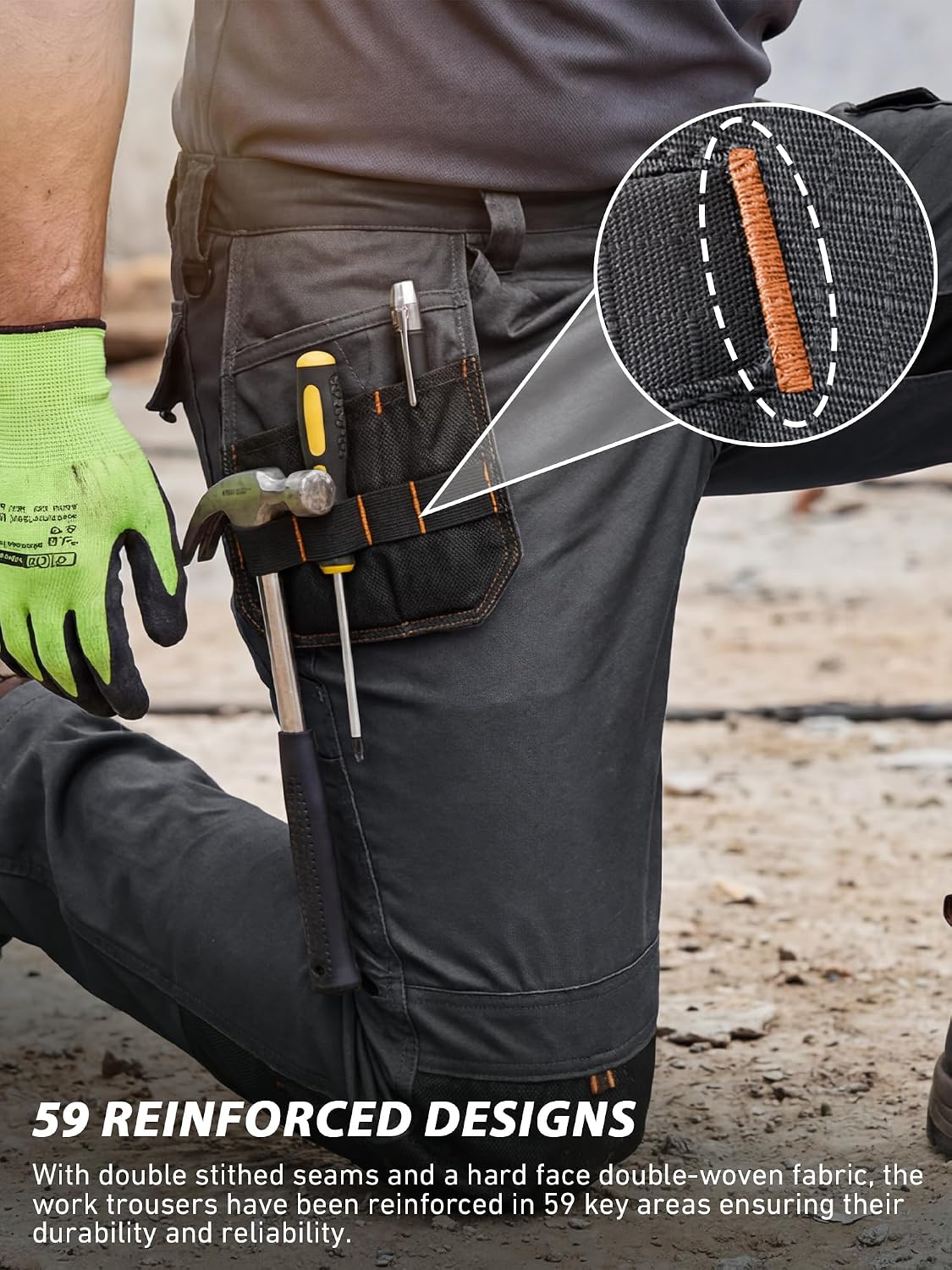 Thumbnail 3 de mosingle Men's Durable Stretch Cargo Trousers