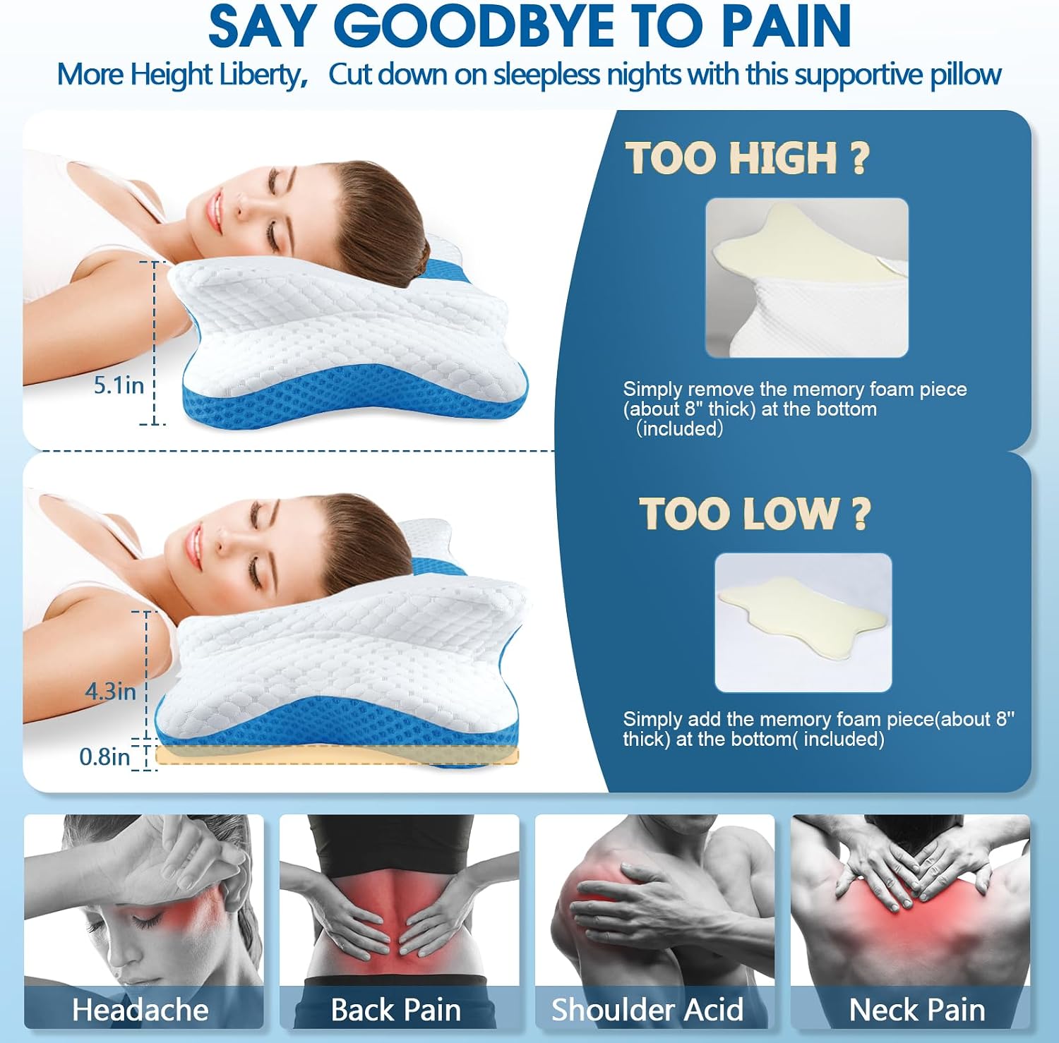 Detalle de CHxxy Cervical Pillow Queen Size