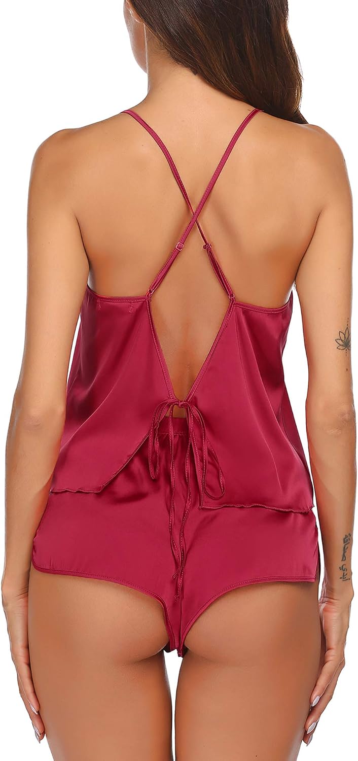 Detalle 1 de Ekouaer Women's Pajama Set Satin