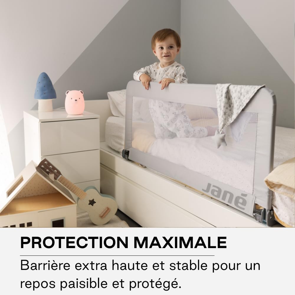 Thumbnail 3 de Jané Barrière de Lit Rabattable 140 cm Extra Haute – Maille Respirante et Sac de Transport
