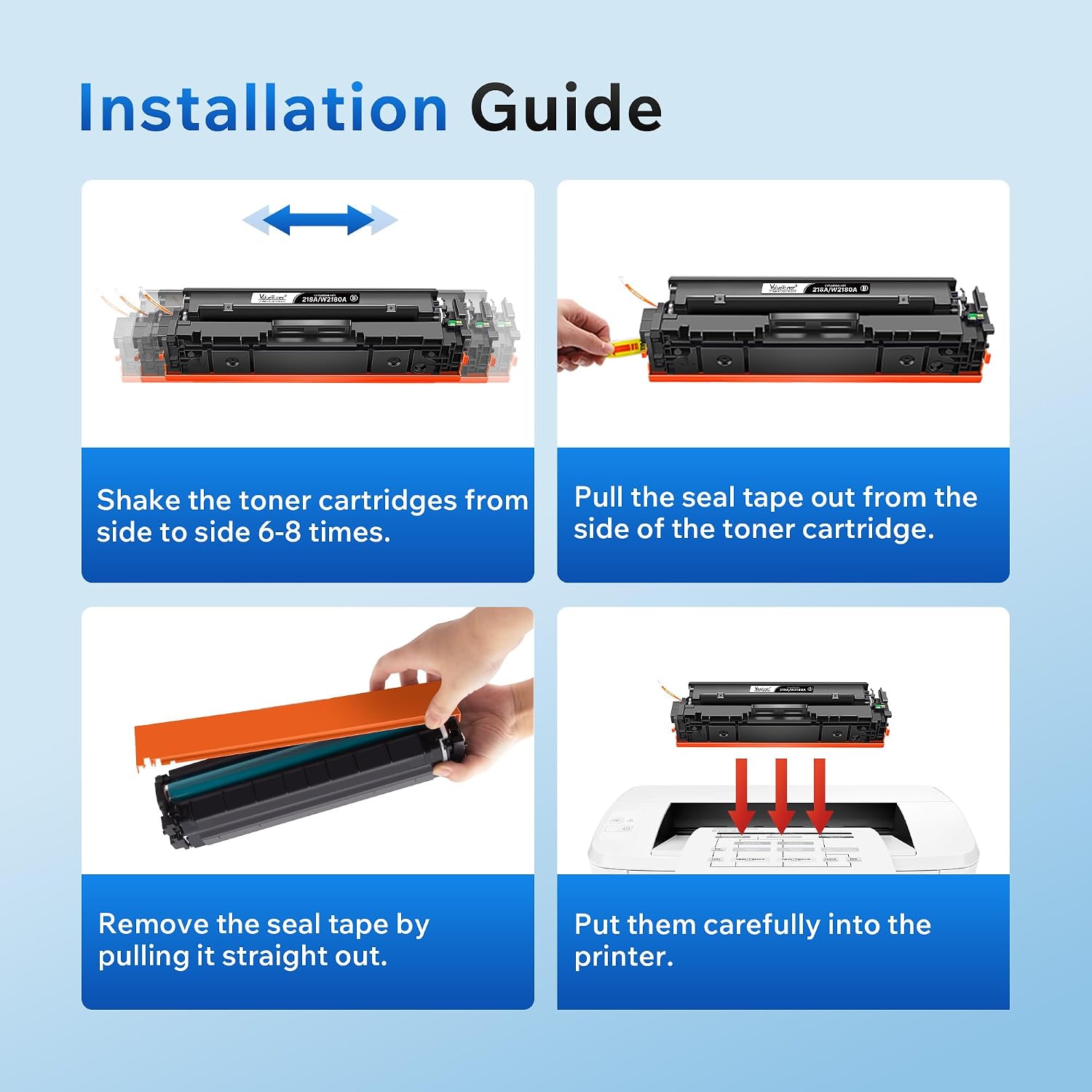 Detalle 2 de Valuetoner 218A Toner Cartridge 4-Pack with Chips for HP Color LaserJet Pro