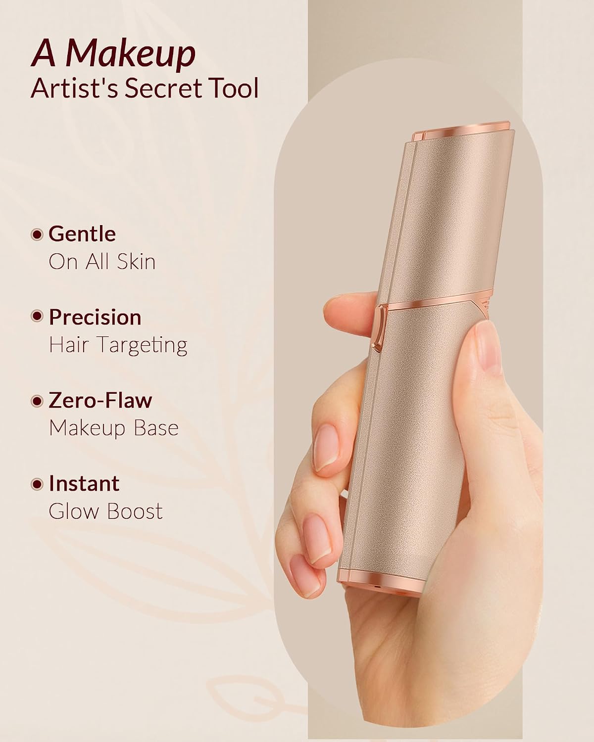 Thumbnail 6 de bissuuy BZ-217B Rechargeable Facial Hair Remover for Women, Gold