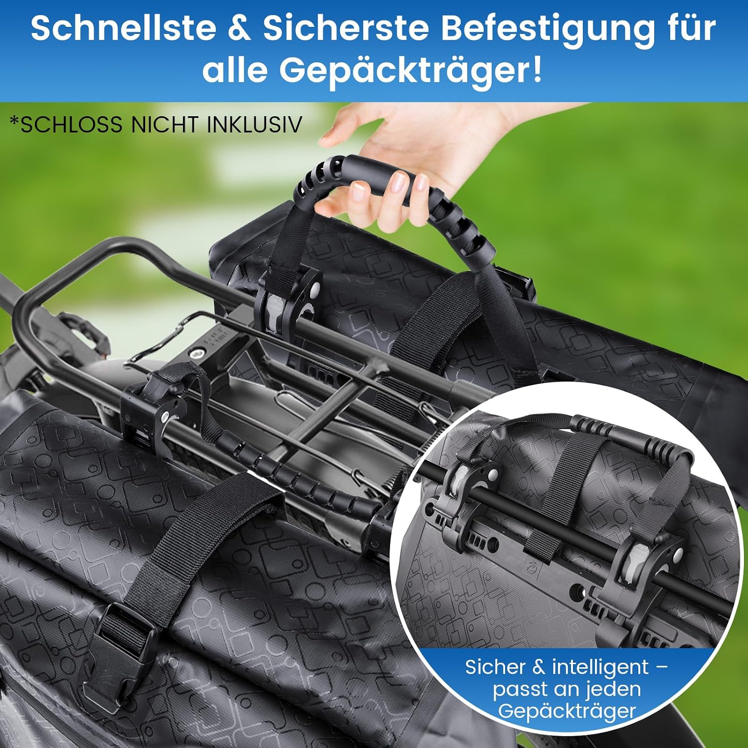 Detalle 2 de Fahrradtaschen für Gepäckträger 2 ER SET 48L