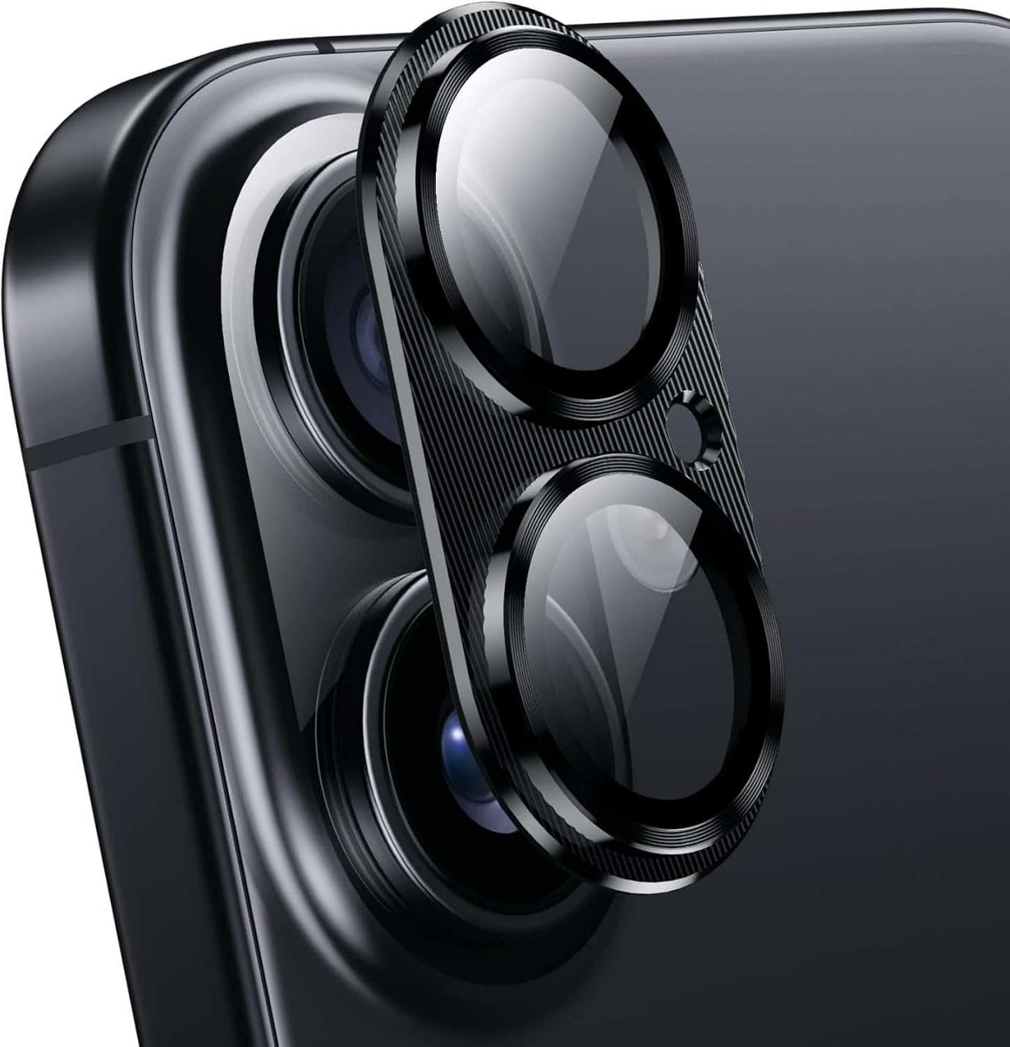 Thumbnail 6 de Leedia 2er Kameraschutz aus gehärtetem Glas für iPhone (mit Metallring & MagSafe-Adapter-Kontakt)