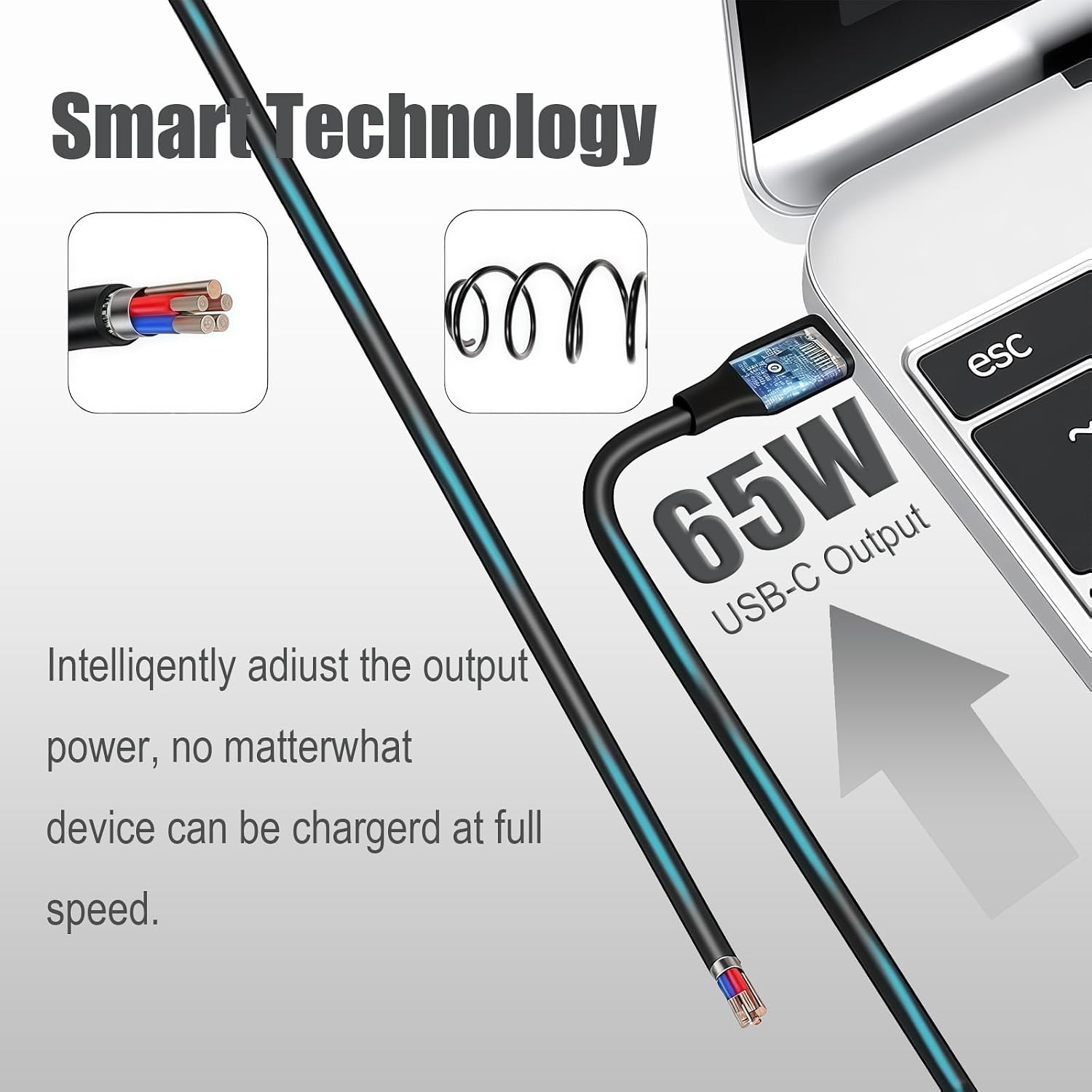 Thumbnail 4 de COOYA 65W USB-C Power Adapter for Dell Laptops: Practical USB-C Charger with Solid Compatibility