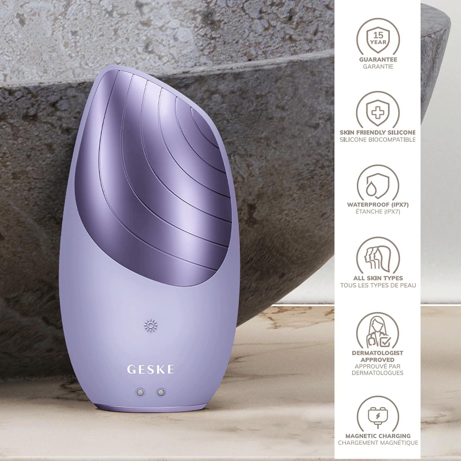 Thumbnail 5 de GESKE SmartAppGuided Thermo Facial Brush 6 in 1: pulizia profonda, caldo rilassante e massaggio per il viso