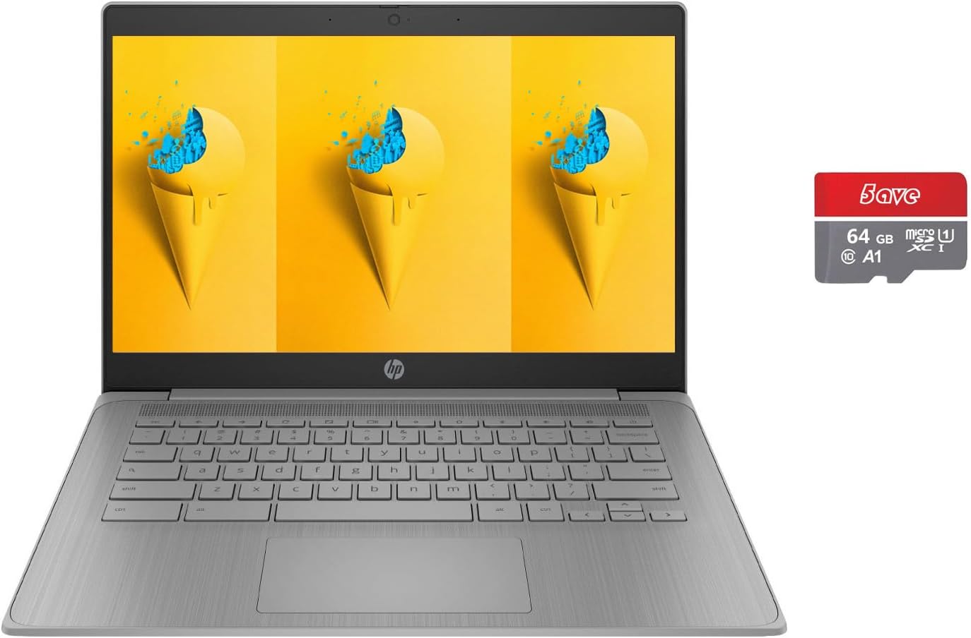 Detalle de HP 15.6" HD Anti-Glare Chromebook Laptop (Intel Pentium N200, 8GB LPDDR5, 224GB Storage Bundle)