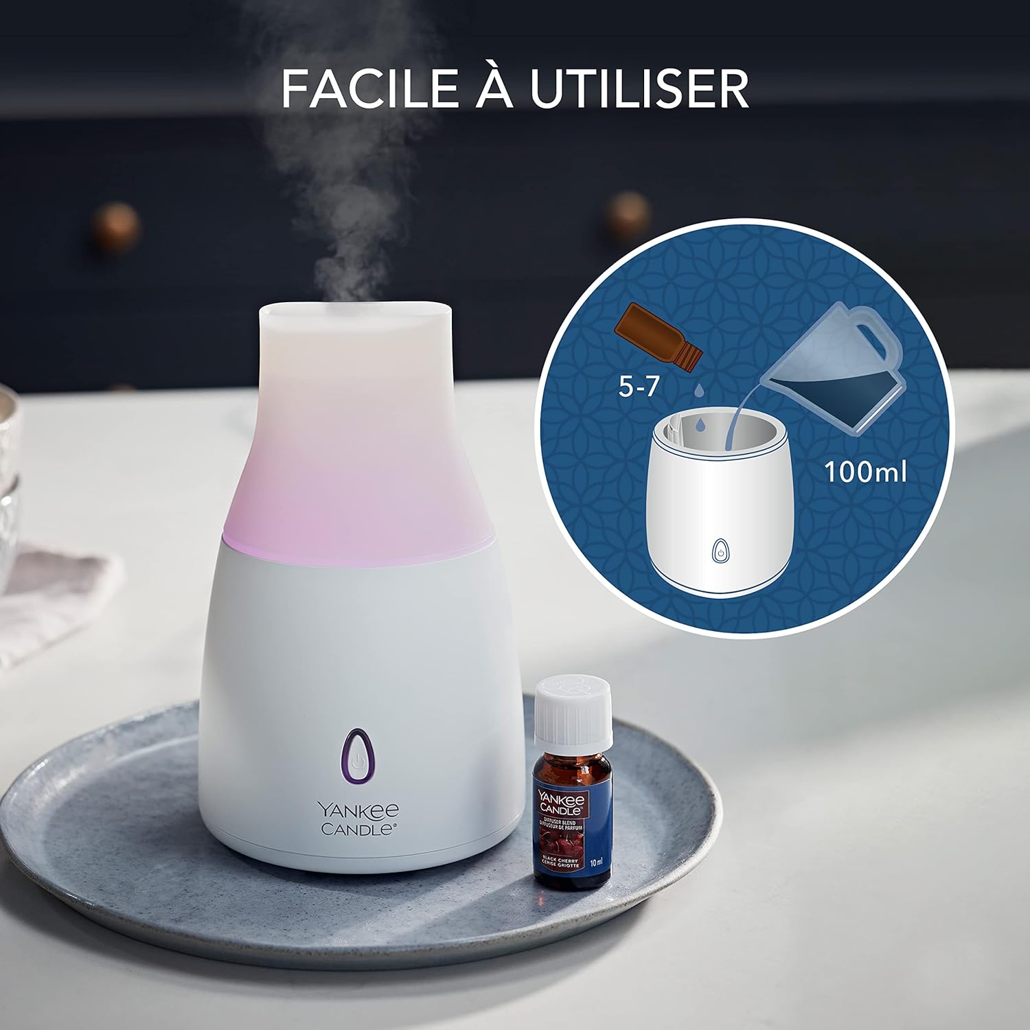 Detalle de Yankee Candle Clean Cotton ricarica olio per diffusore a ultrasuoni (10 ml)