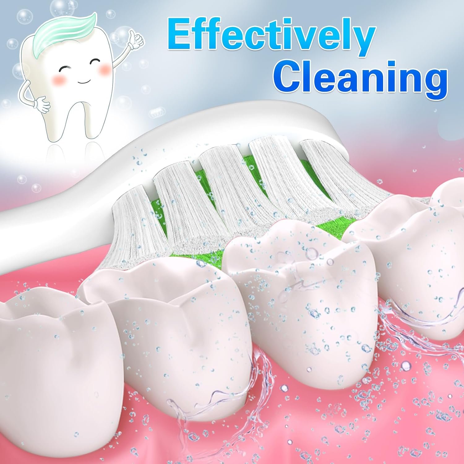 Detalle 2 de BrightDeal Têtes de brosse à dents lot de 10 🪥