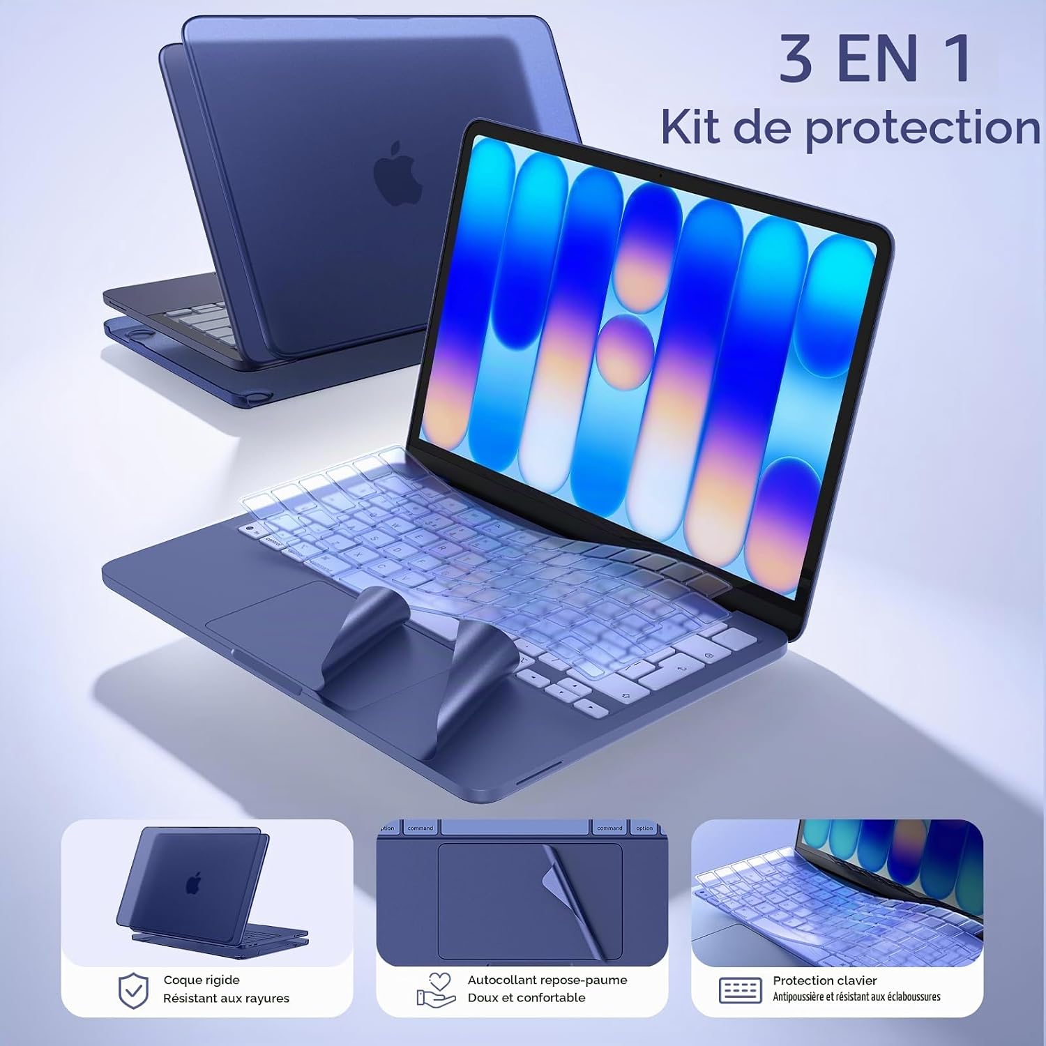 Thumbnail 6 de EooCoo beschermhoes voor MacBook Neo 13 inch (A3404), 3-in-1 met toetsenbordbescherming