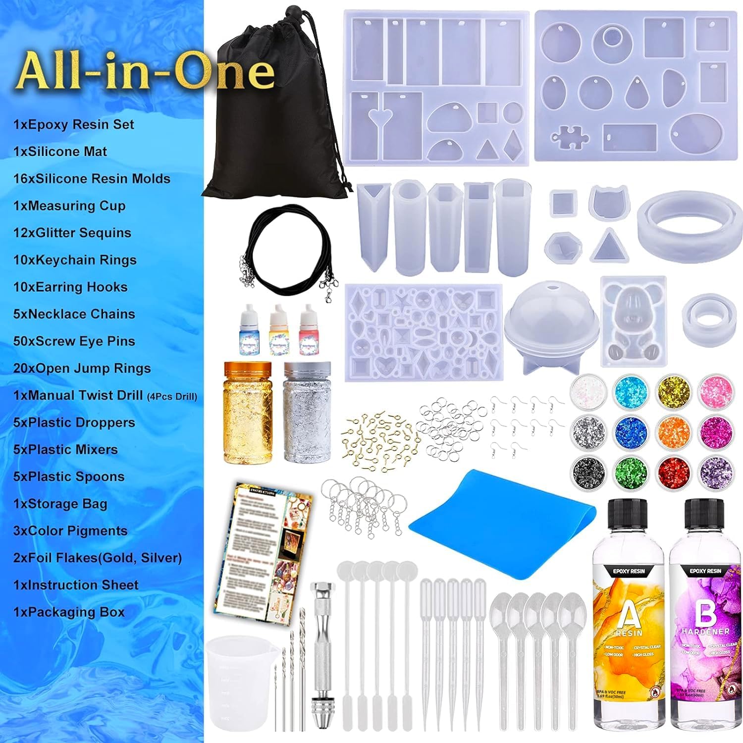 Detalle 2 de Zoncolor Resin Jewellery Kit for Beginners