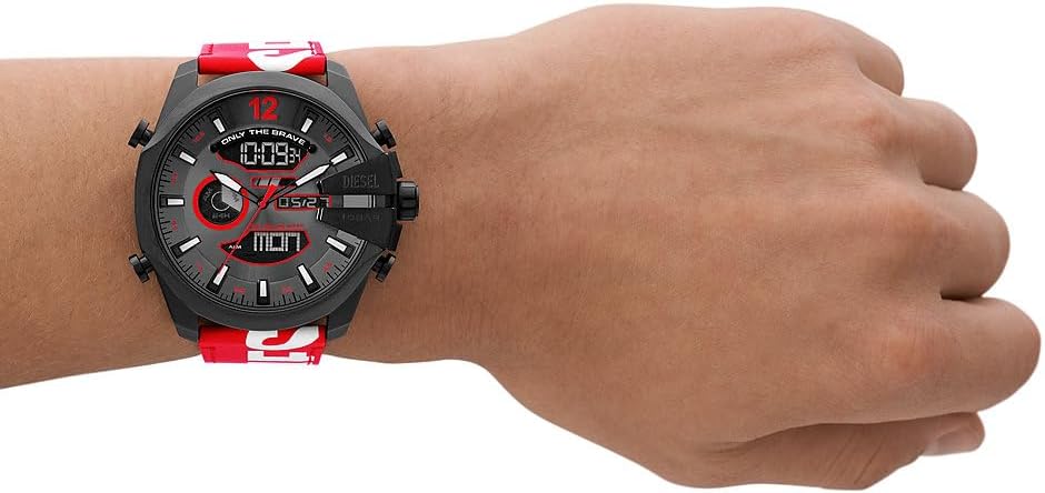 Thumbnail 1 de Diesel Montre Mega Chief pour Homme – Mouvement Ana-Digi, Boîtier Gun et Cadran Gris