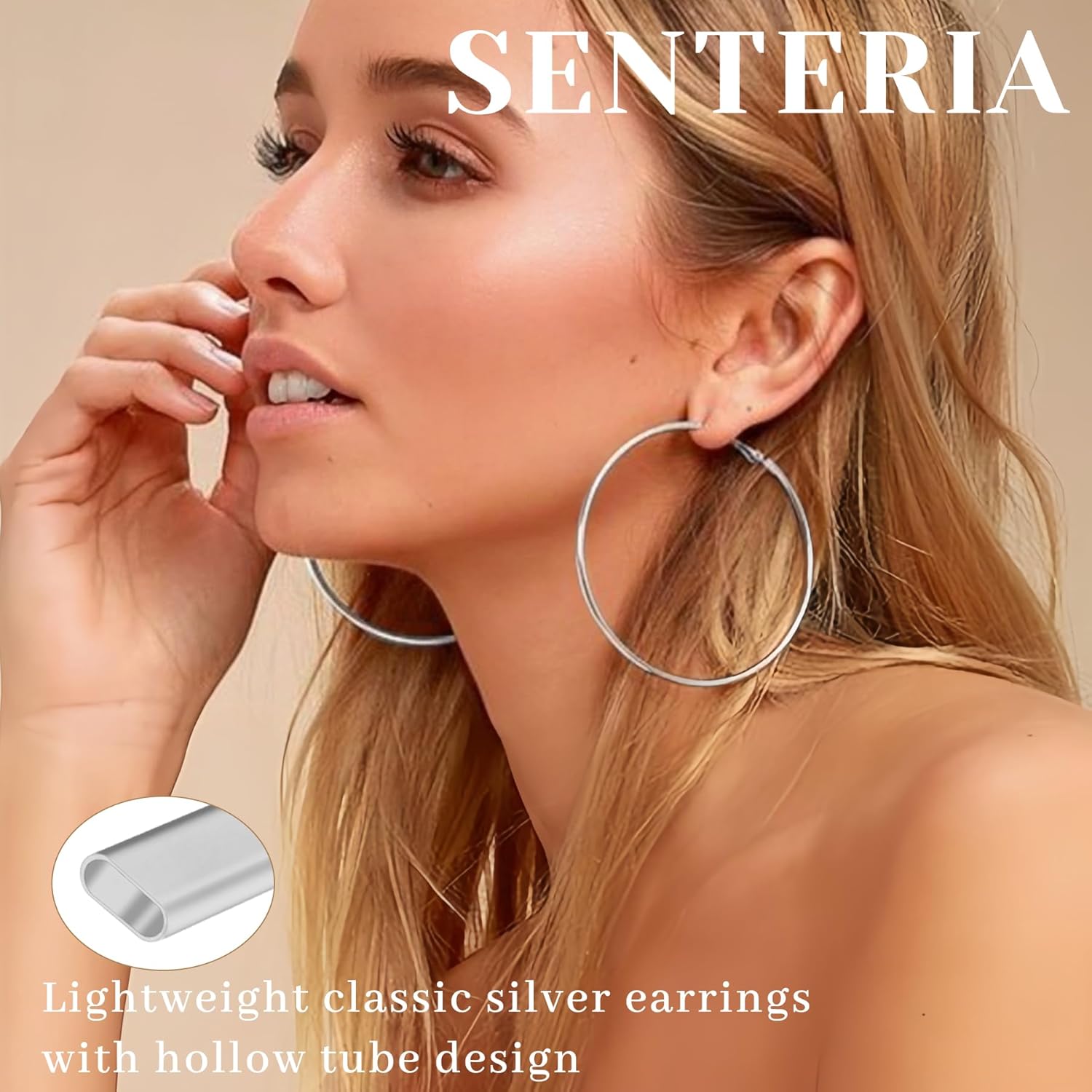 Thumbnail 1 de Senteria 2 mm Creolen Silber 925, 20–70 mm