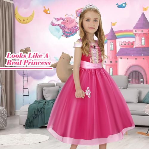 Thumbnail 7 de URAQT Princess Costumes for Girls, Sleeping Beauty Costumes for Girls Aurora Costume, Princess Fancy Dress Up for Cosplay Halloween Christmas
URAQT Princess Costumes for Girls, Sleeping Beauty…