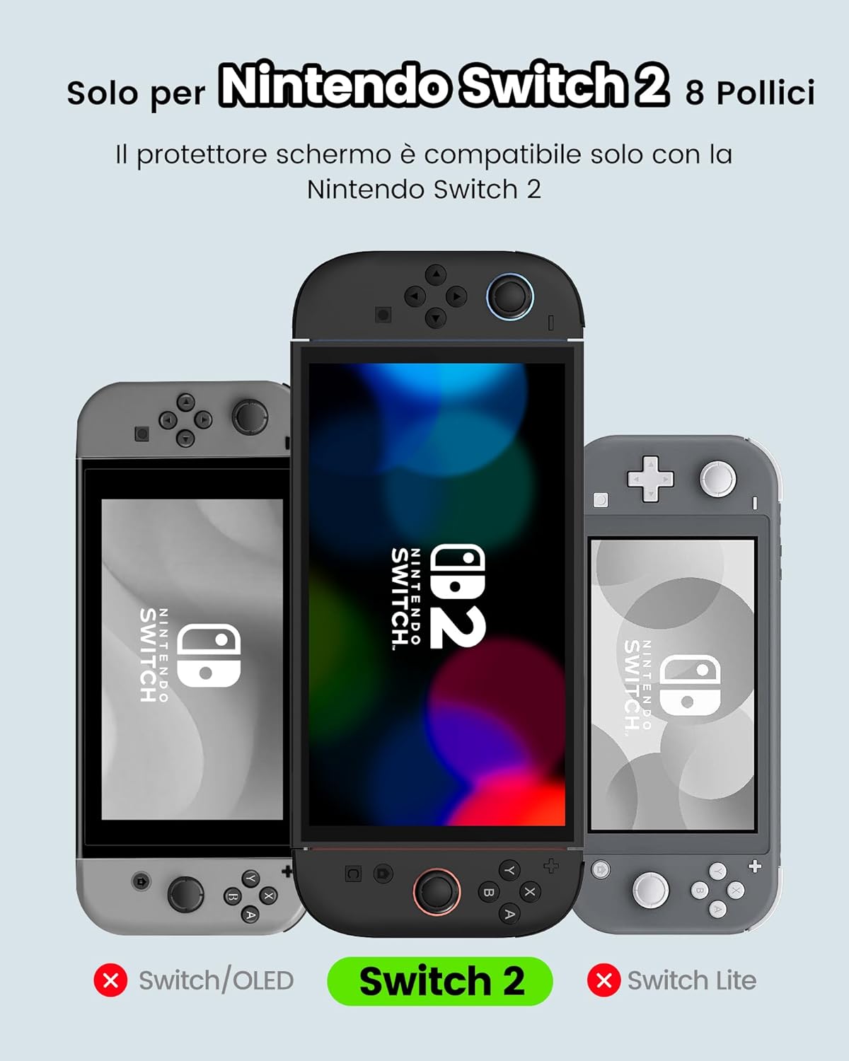 Detalle 2 de TRANSNOVO Switch 2 pellicola vetro 9H