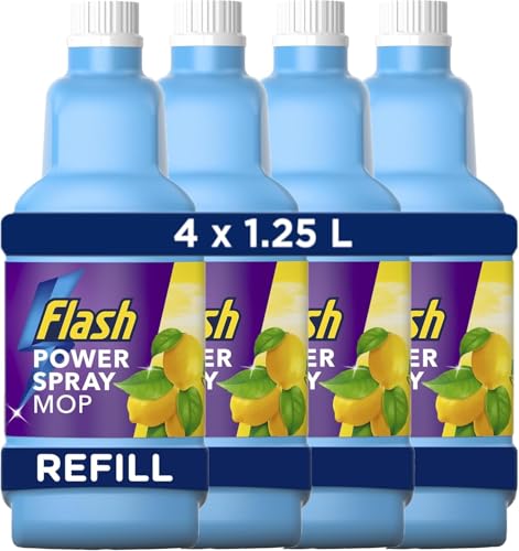 Detalle de Flash Power Spray Mop Floor Cleaner Liquid Citrus 4x1.25L