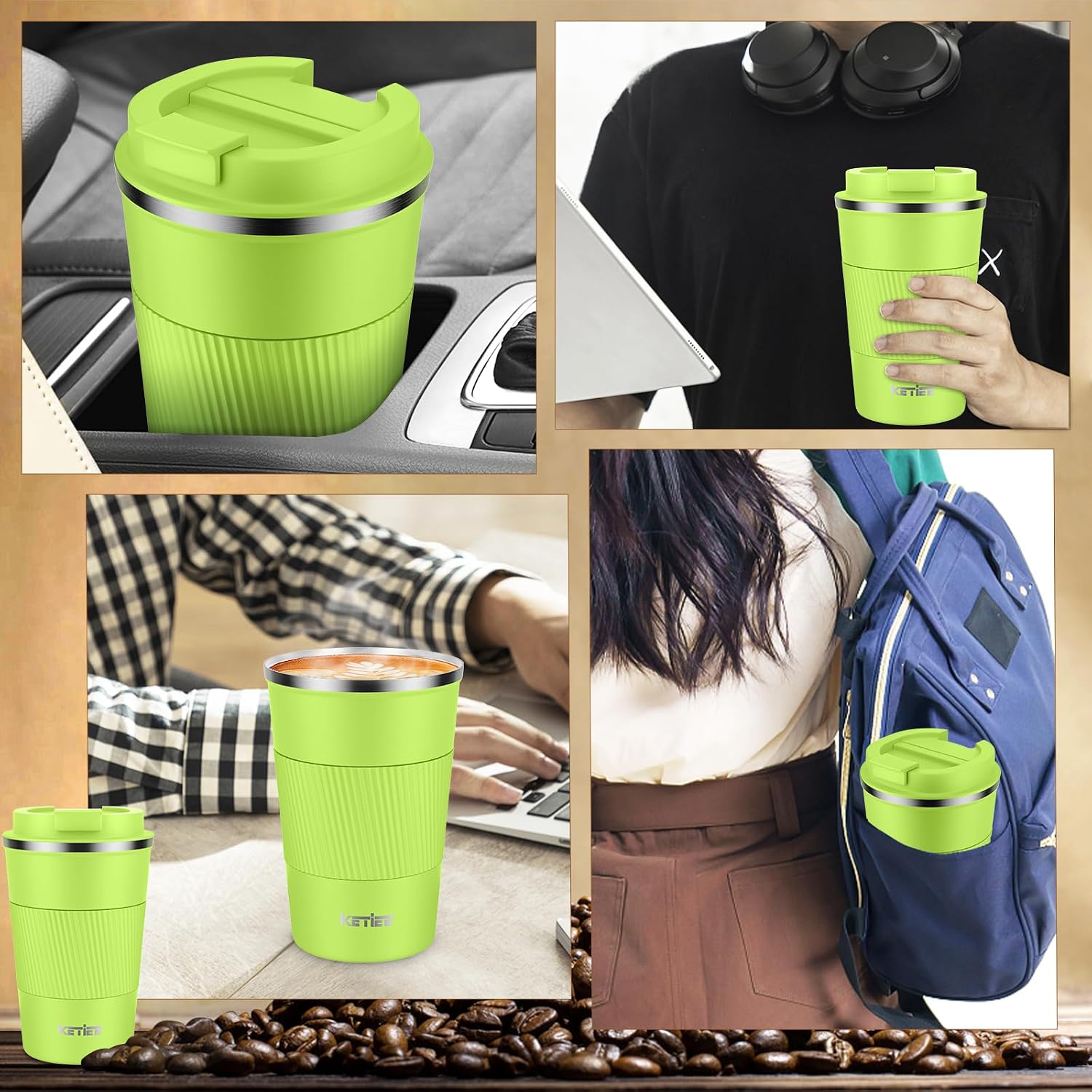 Thumbnail 4 de KETIEE Insulated Travel Mug 12 oz