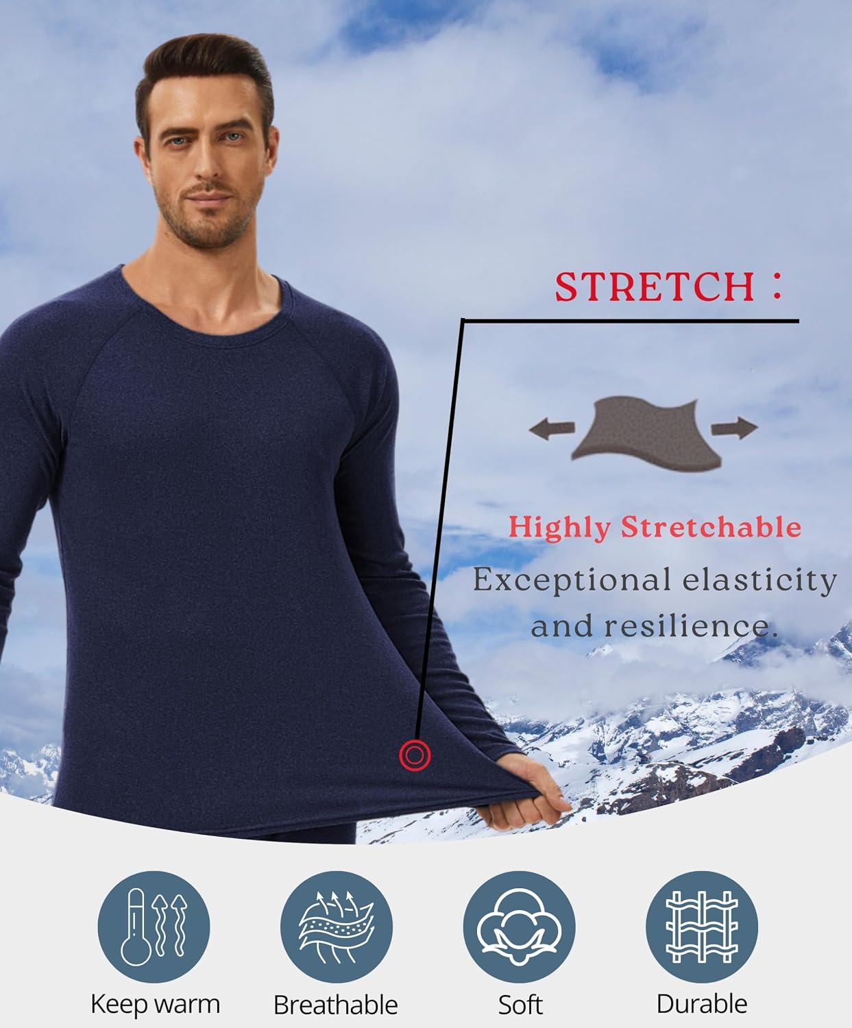 Thumbnail 4 de AMZSPORT Camiseta térmica hombre 250 g/m²