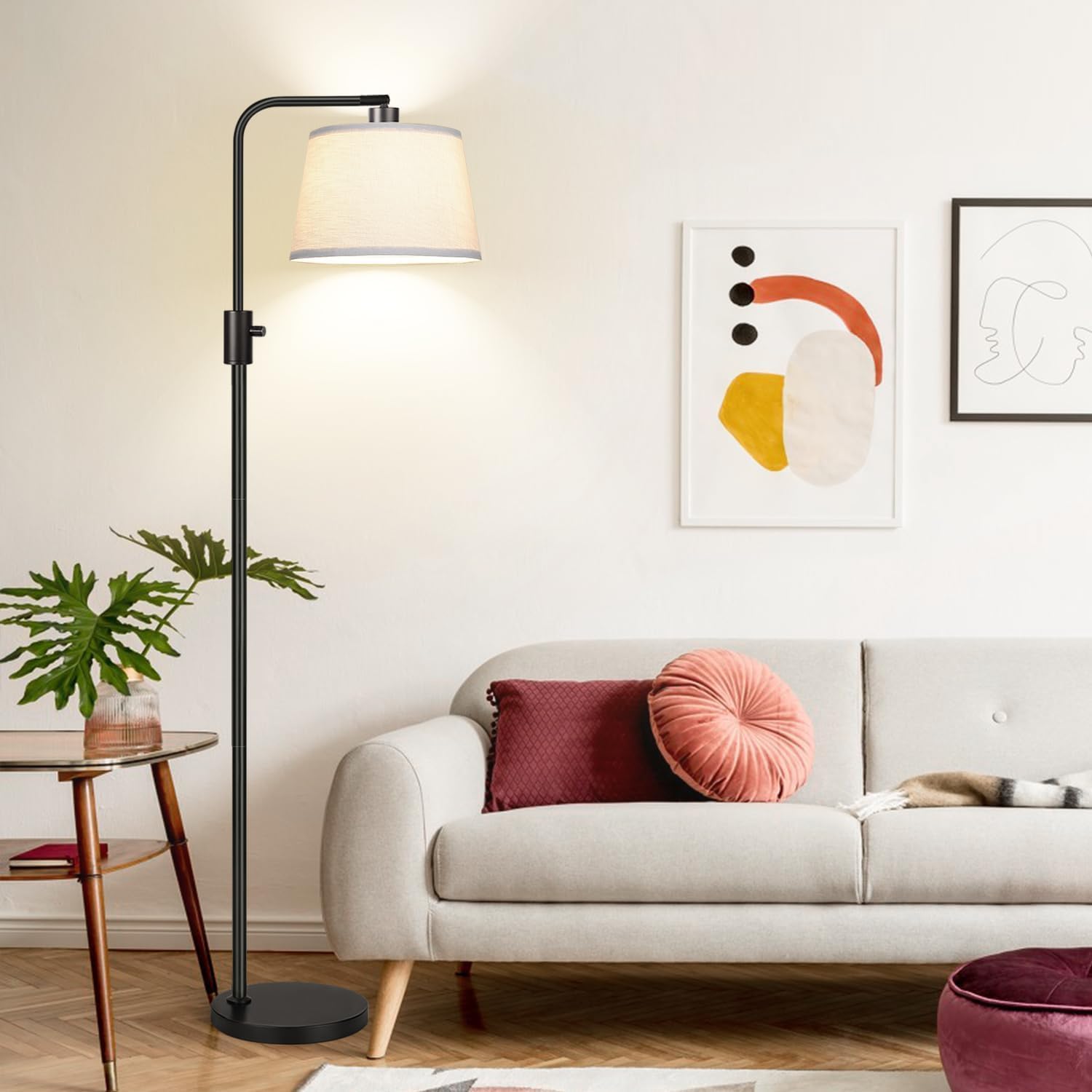 Thumbnail 5 de {Upgraded} Dimmable Arc Floor Lamp with 1000 Lumens LED Bulb Included