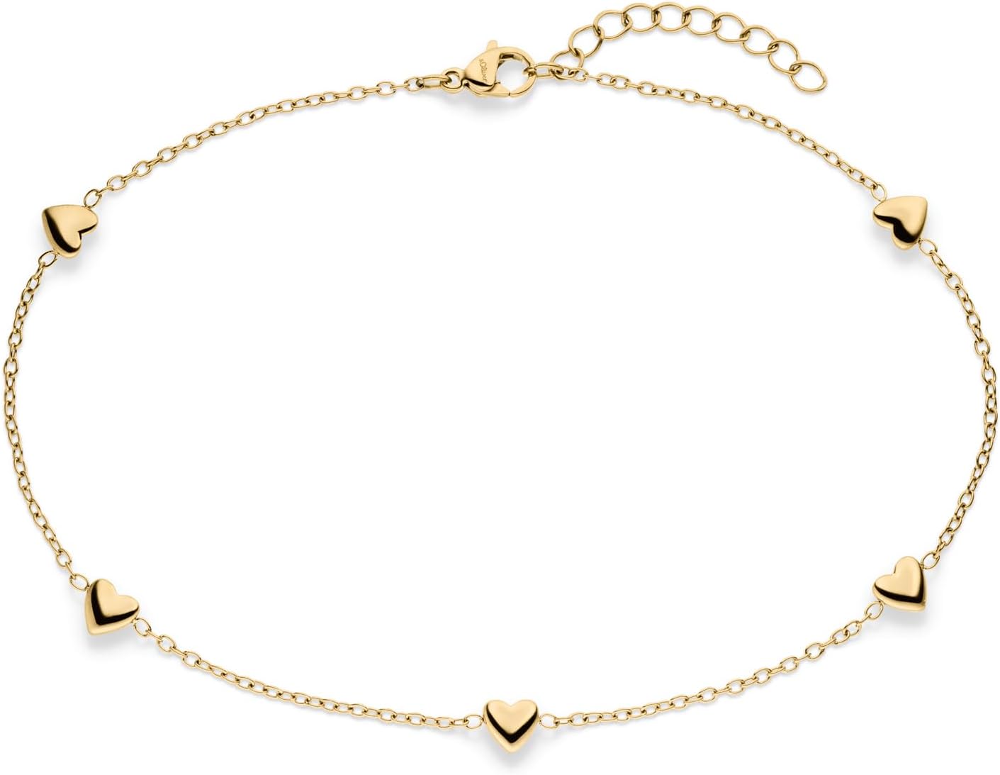 Thumbnail 6 de s.Oliver Damen Schmuck – Fußkette aus Edelstahl 270 mm, Herz-Charme, Karabinerverschluss – Elegant, langlebig und als Geschenkidee