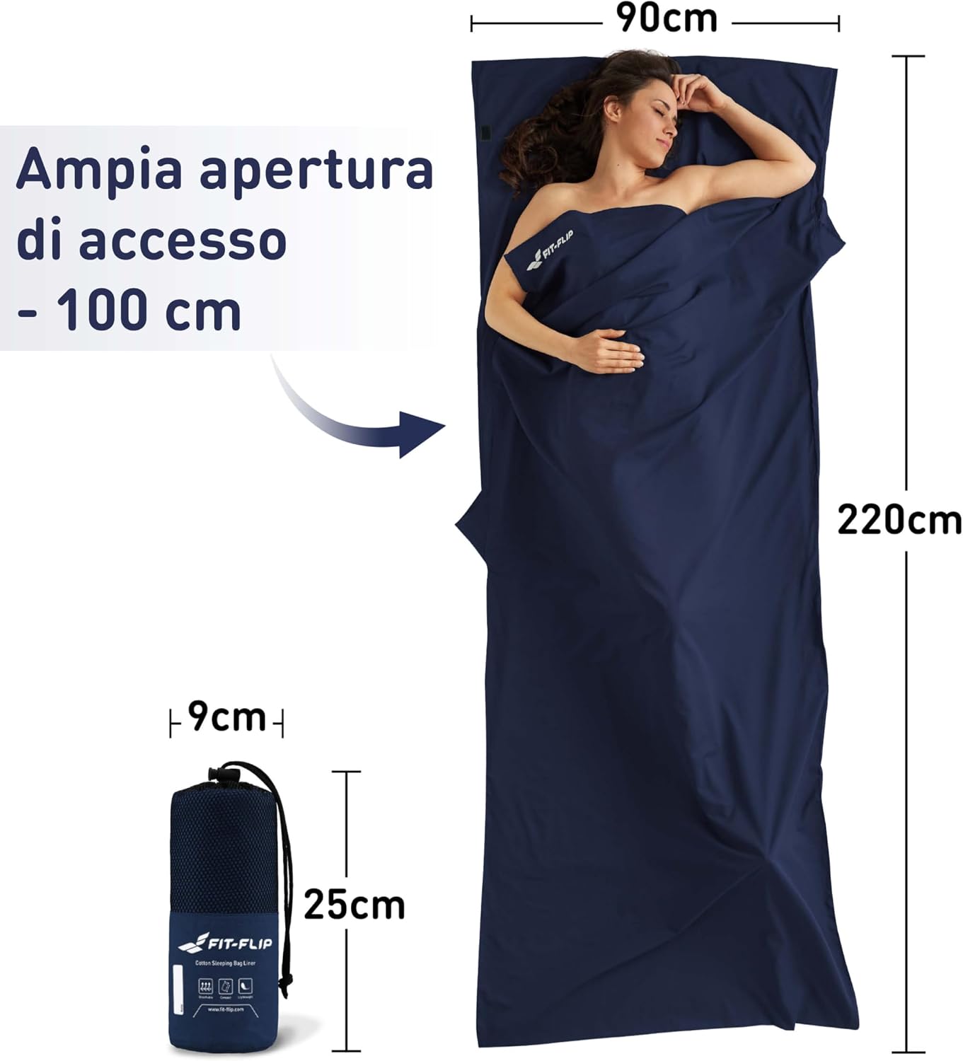 Thumbnail 1 de Fit-Flip Sacco lenzuolo 220x90 cm