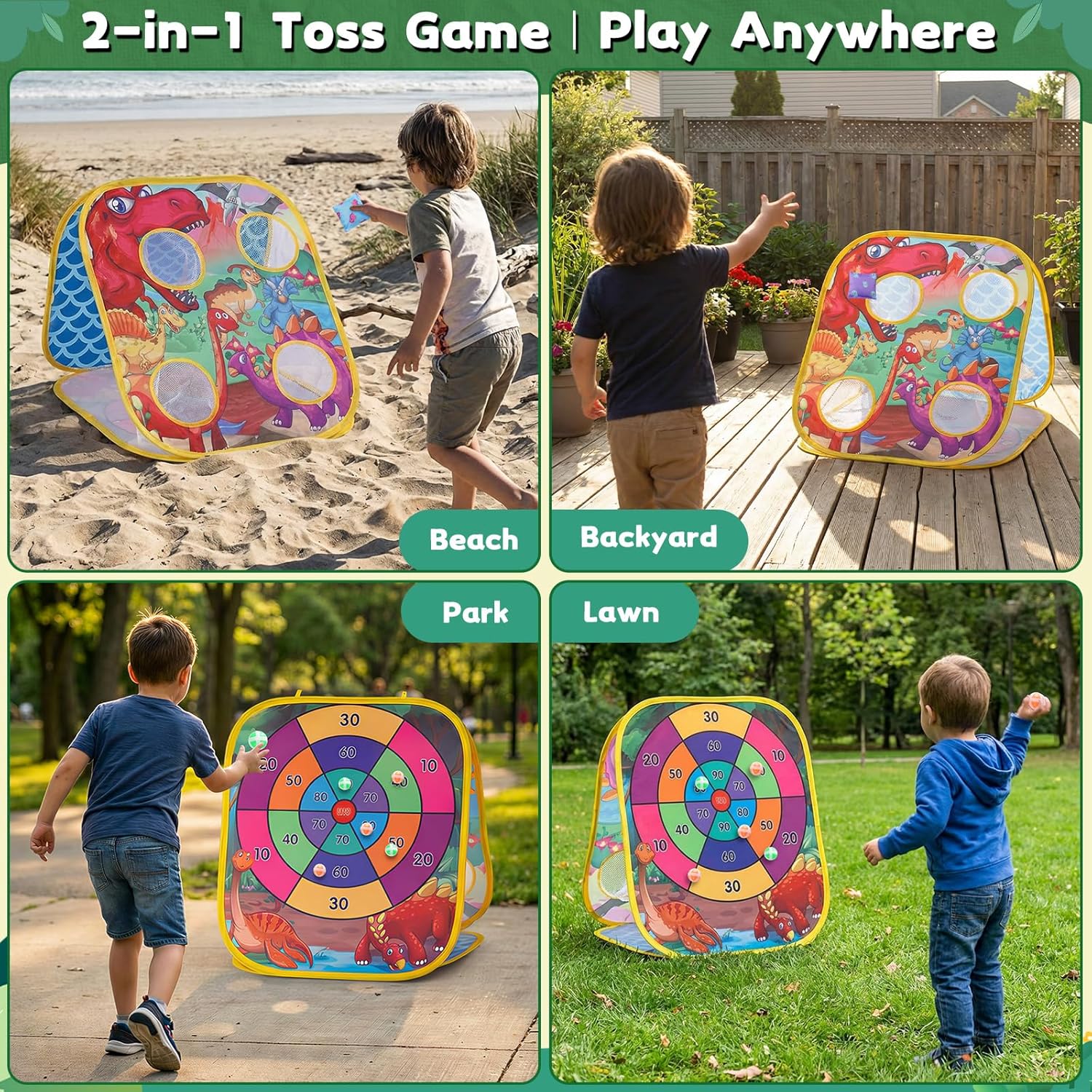 Thumbnail 2 de Bean Bag Toss Game for Kids — Cornhole Board