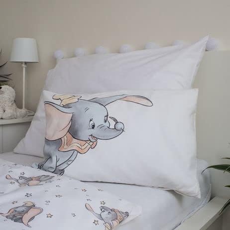 Thumbnail 3 de Plumasul COMOYA Dumbo Grey Baby Bed Linen Set, 100% Cotton, 100 x 135 cm