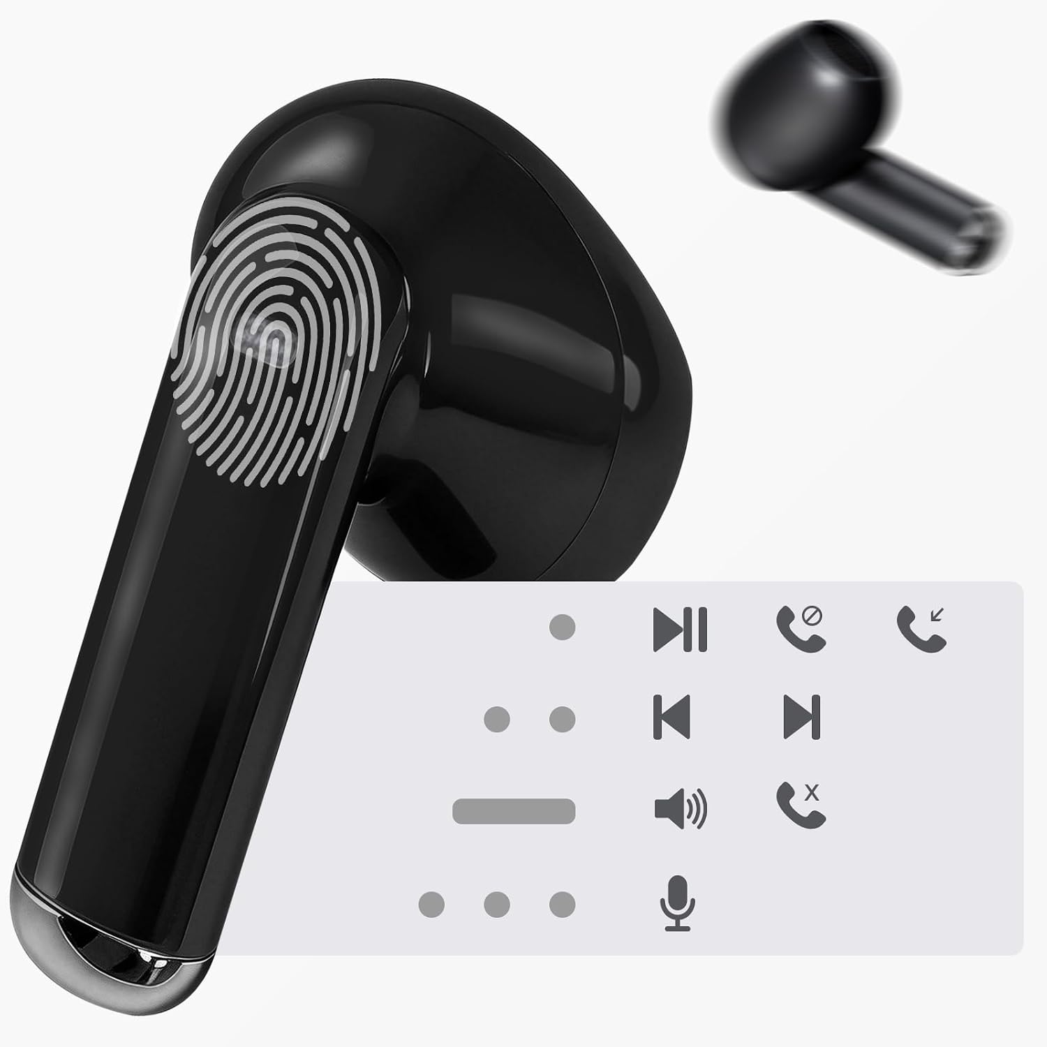 Detalle de yobola Wireless Earbuds: Bluetooth 5.4 In-Ear Headphones with Deep Bass and Clear Calls (IPX7)