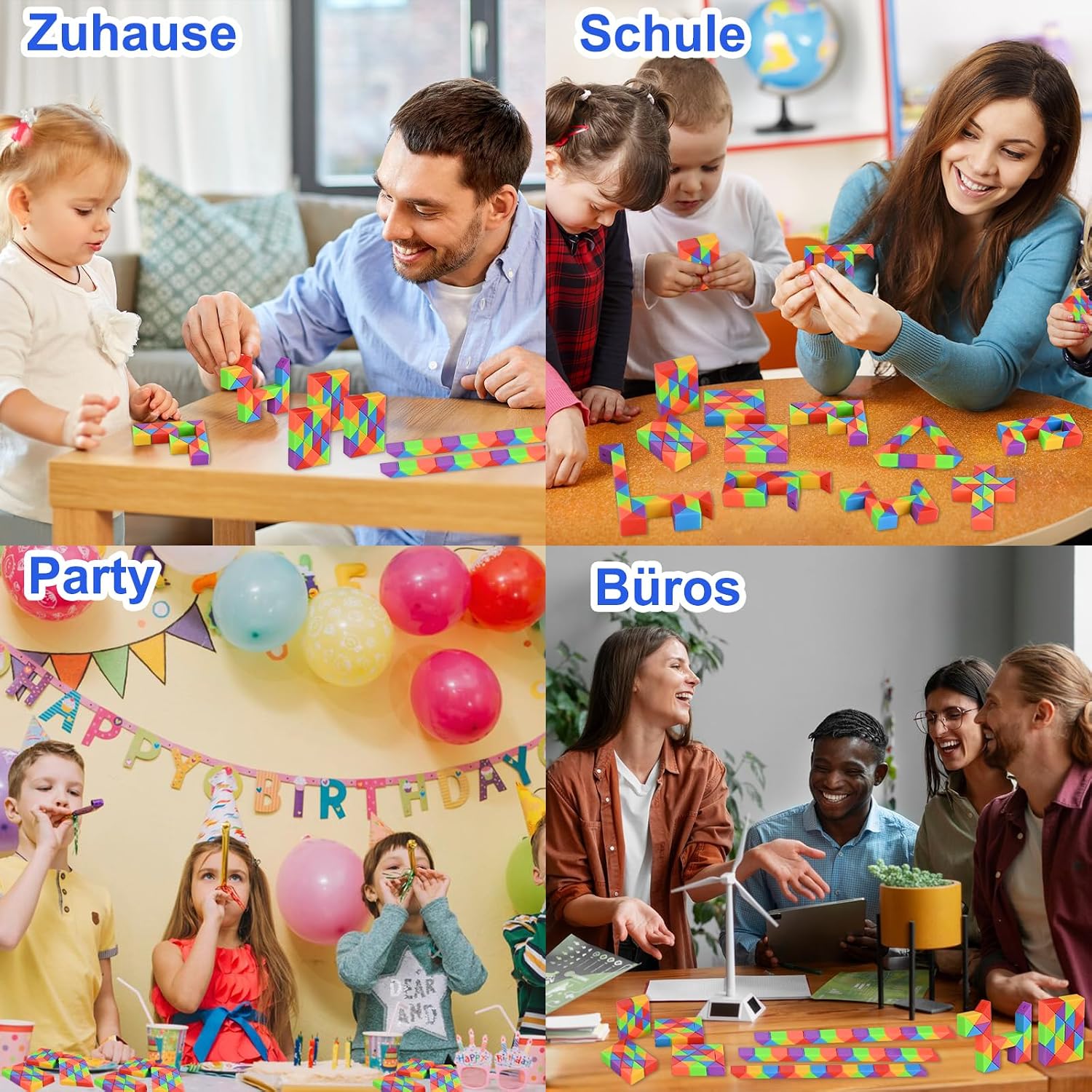 Thumbnail 5 de GOLDGE Magic Snake 24er-Set (24 Blöcke) – Würfelpuzzle als Mitgebsel für Kindergeburtstag