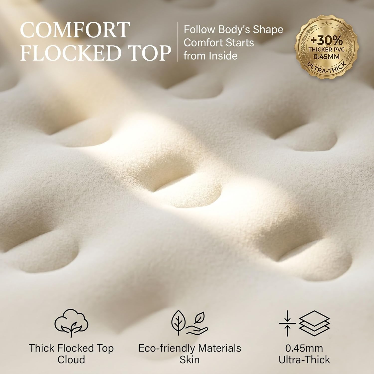 Detalle 2 de SENNOUL Air Mattress Queen 16" inflatable bed