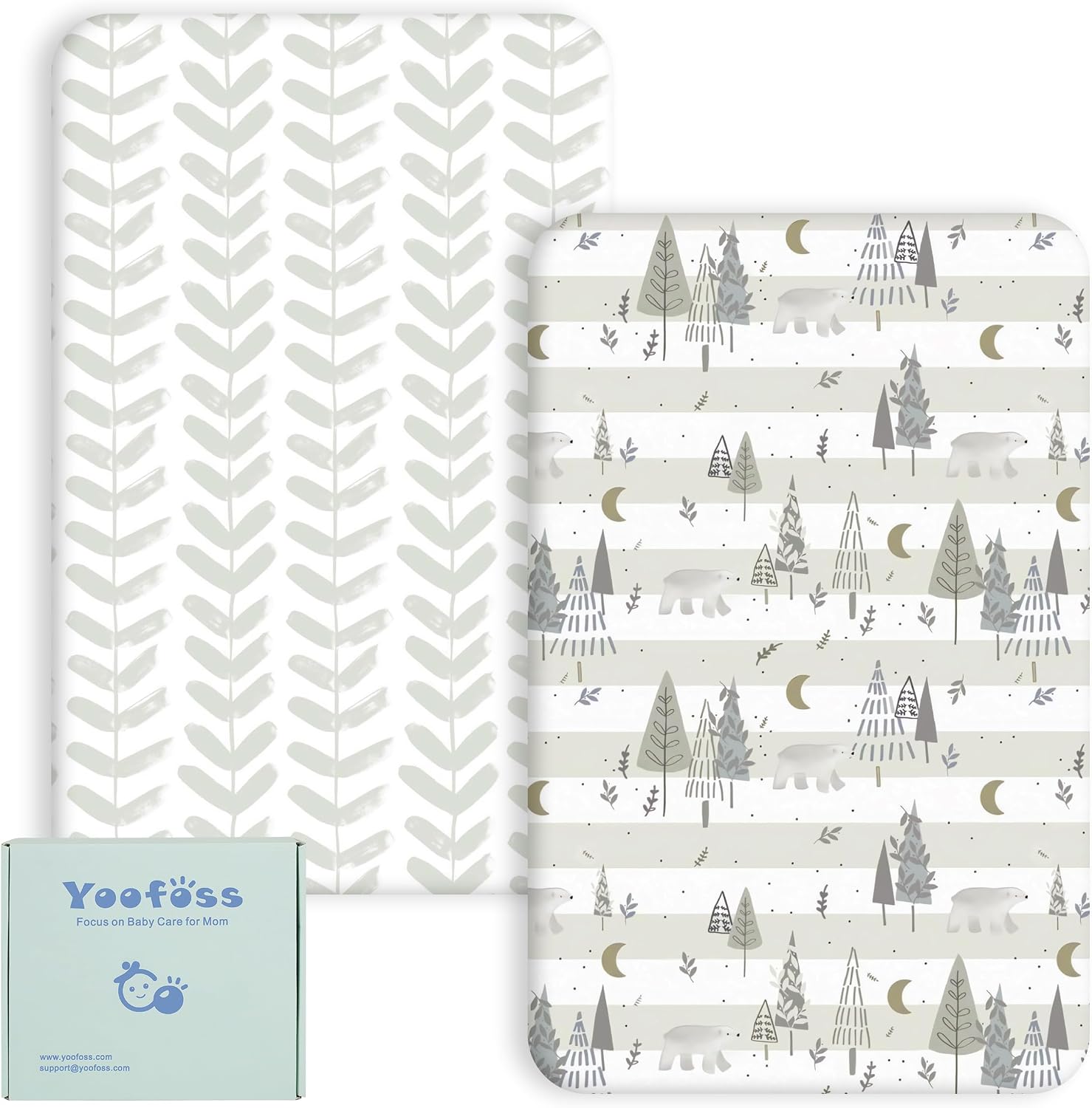Thumbnail 6 de Yoofoss cot bed sheets 65 x 95 cm