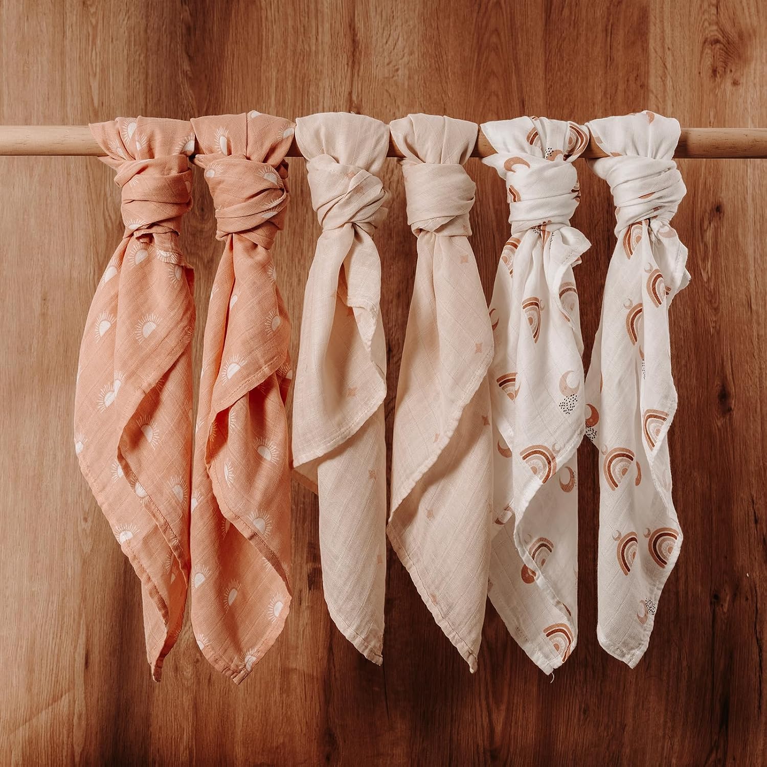 Detalle 2 de GLLQUEN BABY Lot de 6 bavoirs mousseline 70 x 70 cm